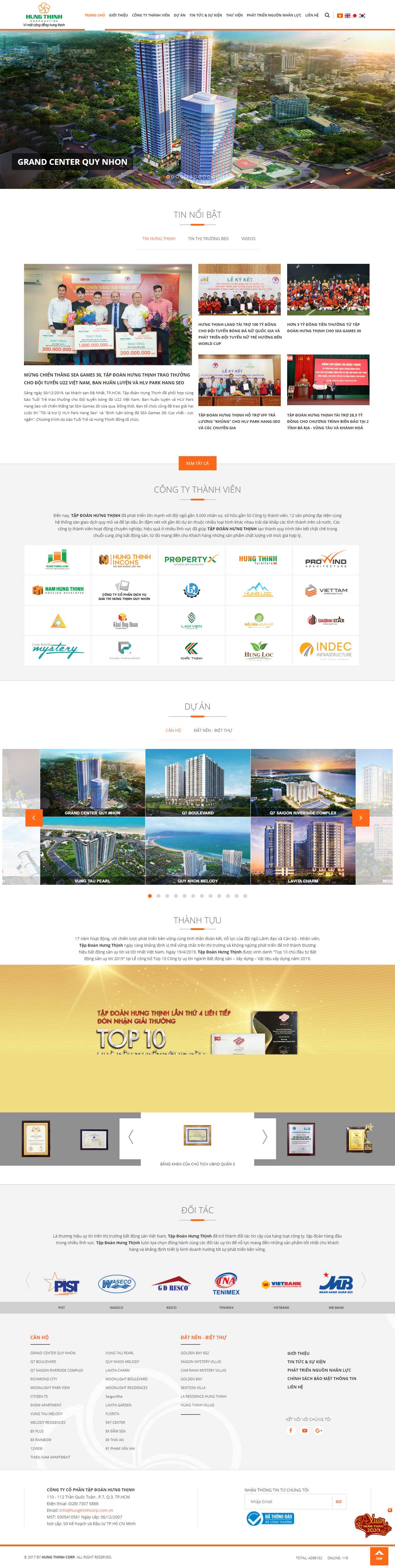 Thiết kế Web tập đoàn hungthinhcorp.com.vn