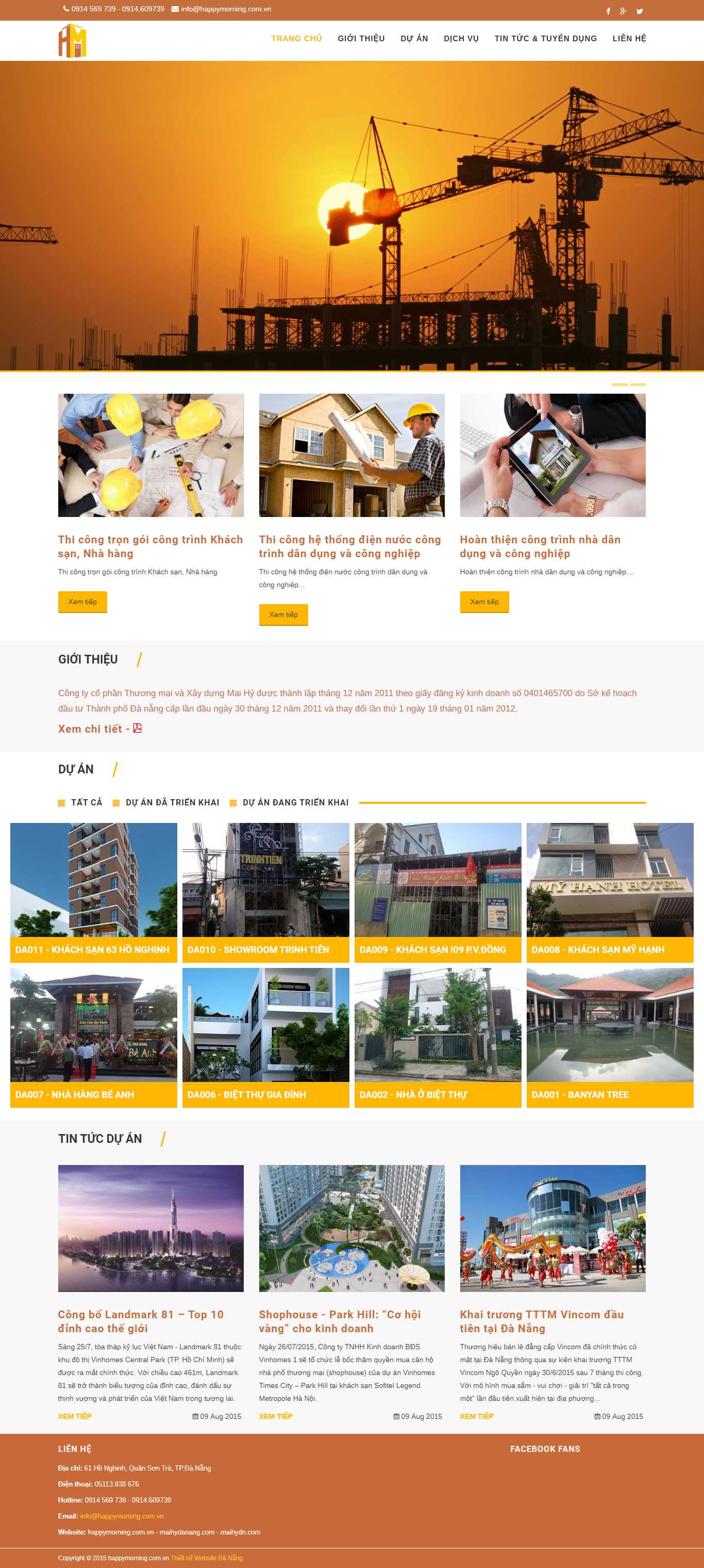 Thiết kế Web công ty maihydanang.com