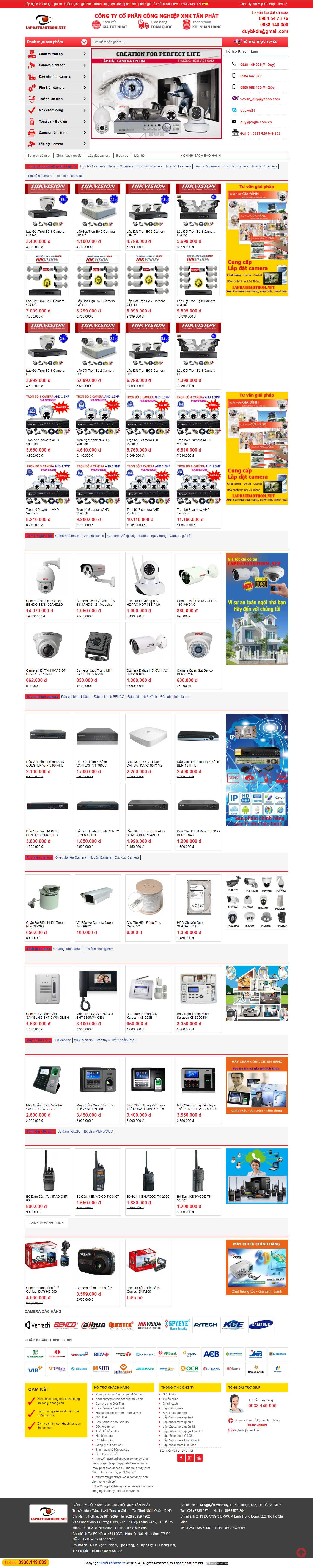 Thiết kế Web lắp đặt camera lapdatbaotrom.net