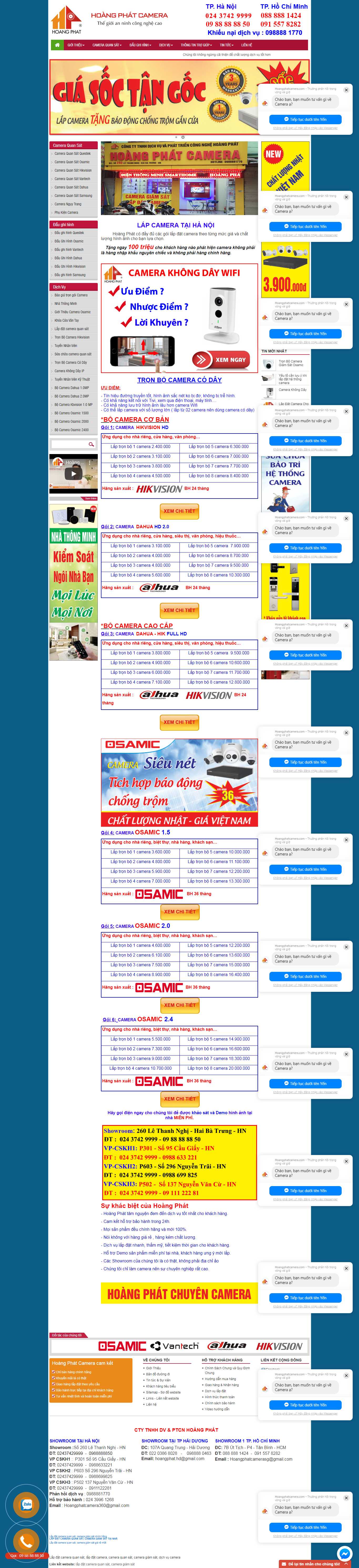 Thiết kế Web lắp đặt camera vienthonghoanggia.com