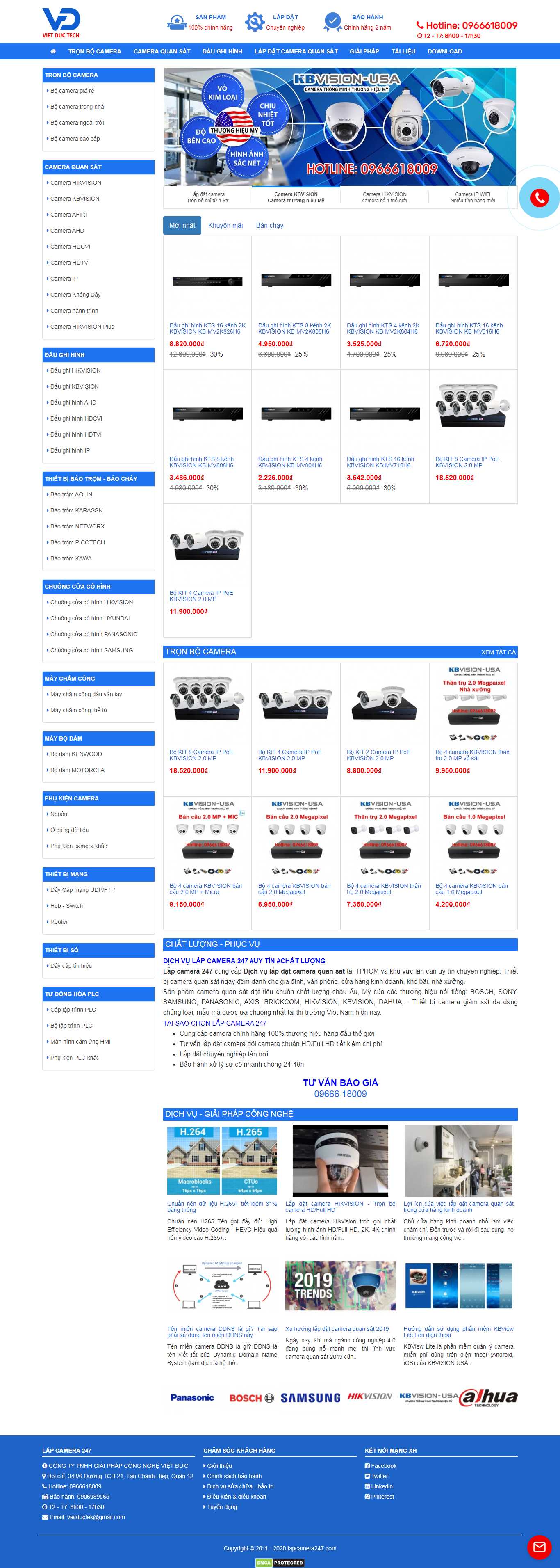 Thiết kế Web lắp đặt camera lapcamera247.com