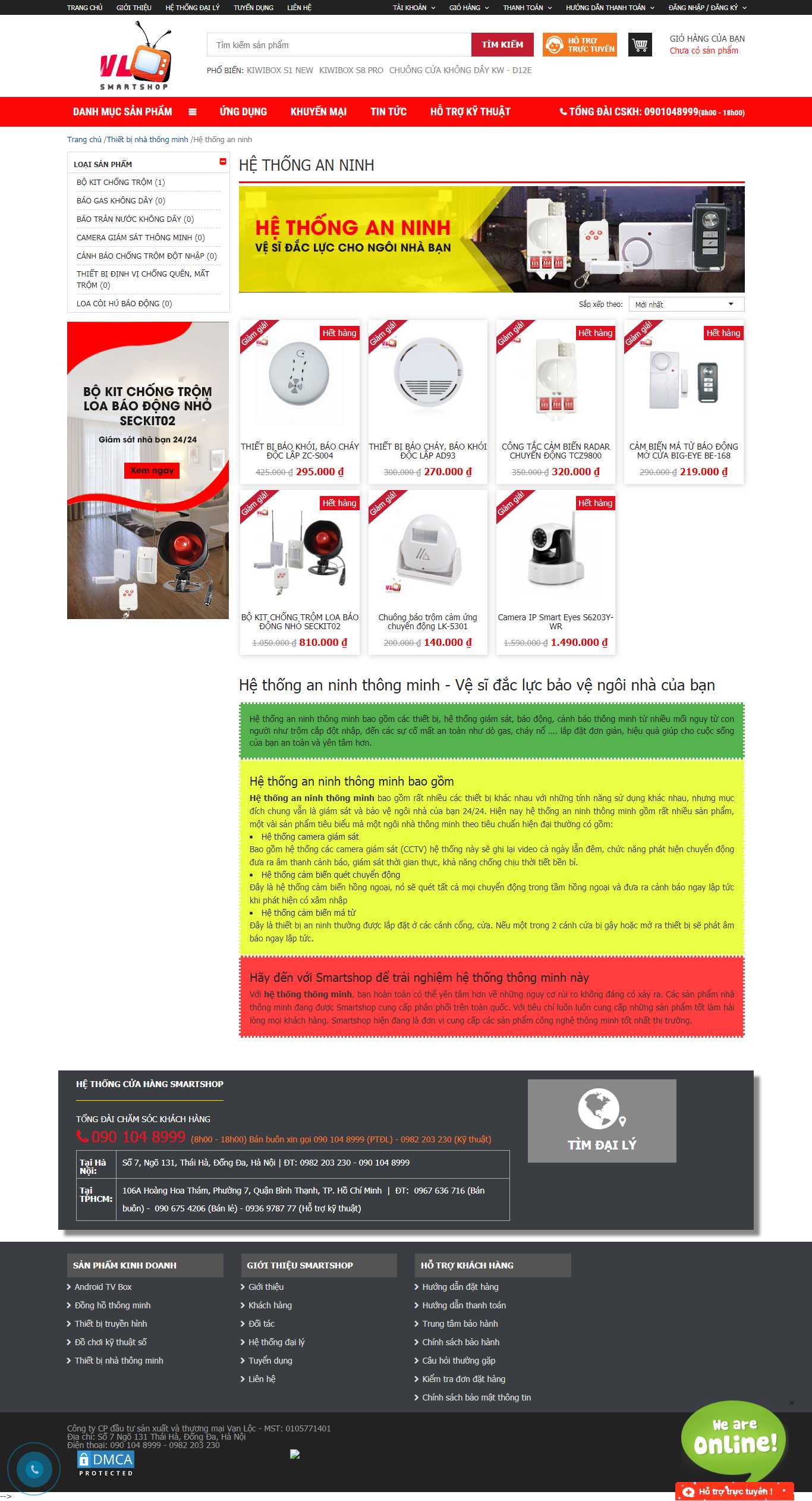 Thiết kế Web hệ thống an ninh smartshop.vn