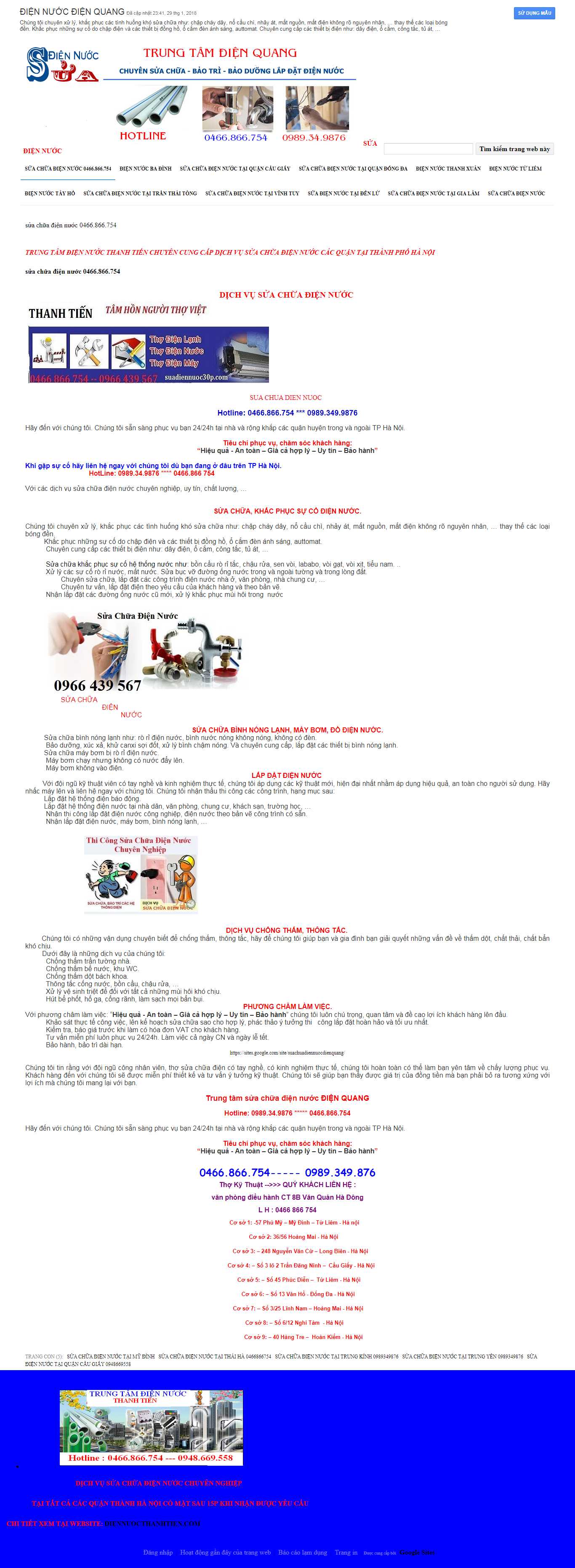 Thiết kế Web miễn phí sites.google.com