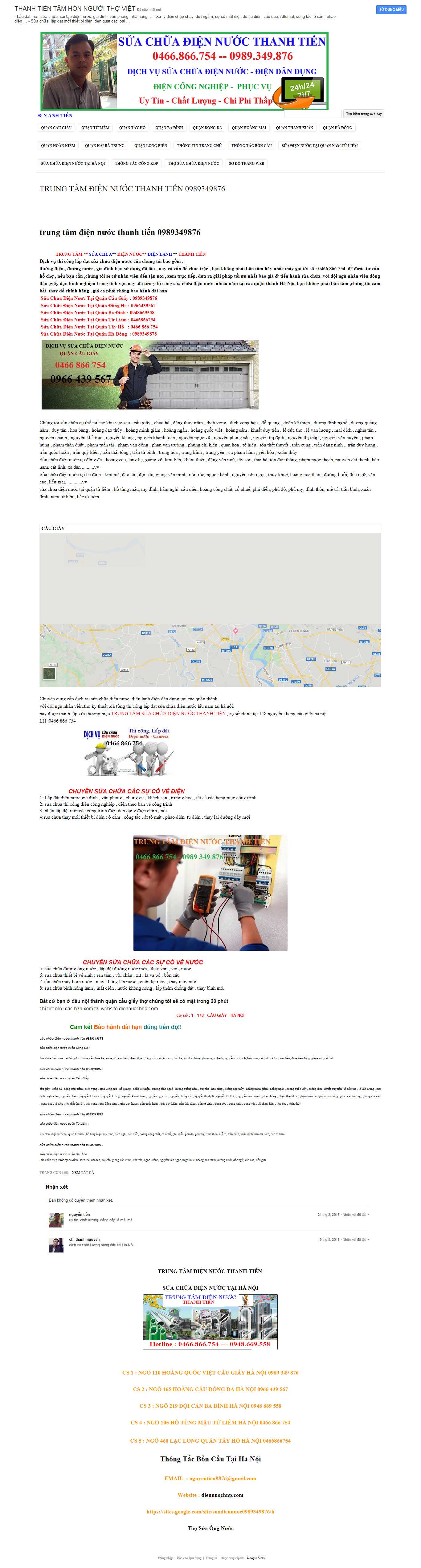 Thiết kế Web miễn phí sites.google.com