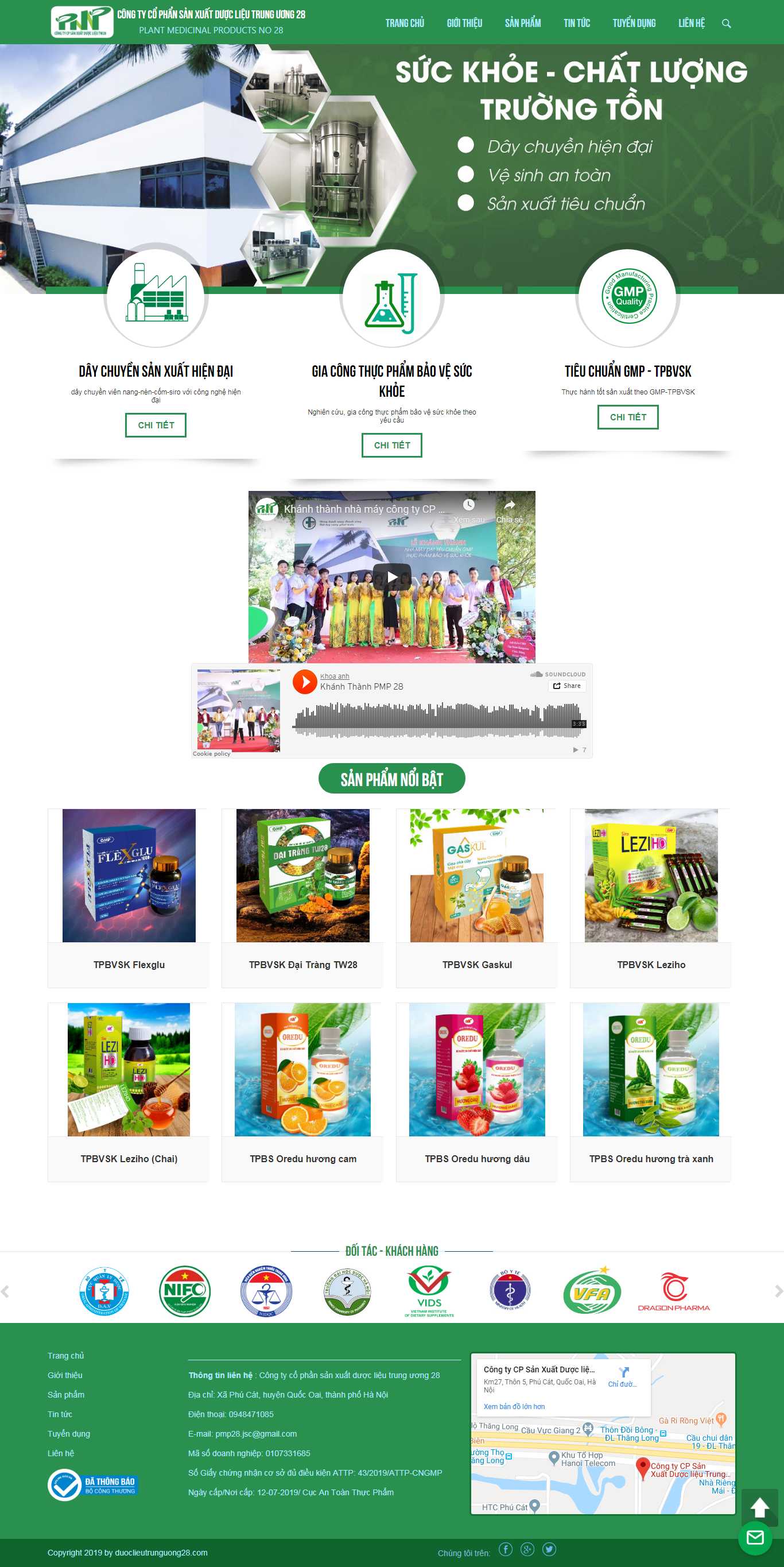 Thiết kế Web có sẵn duoclieutrunguong28.com