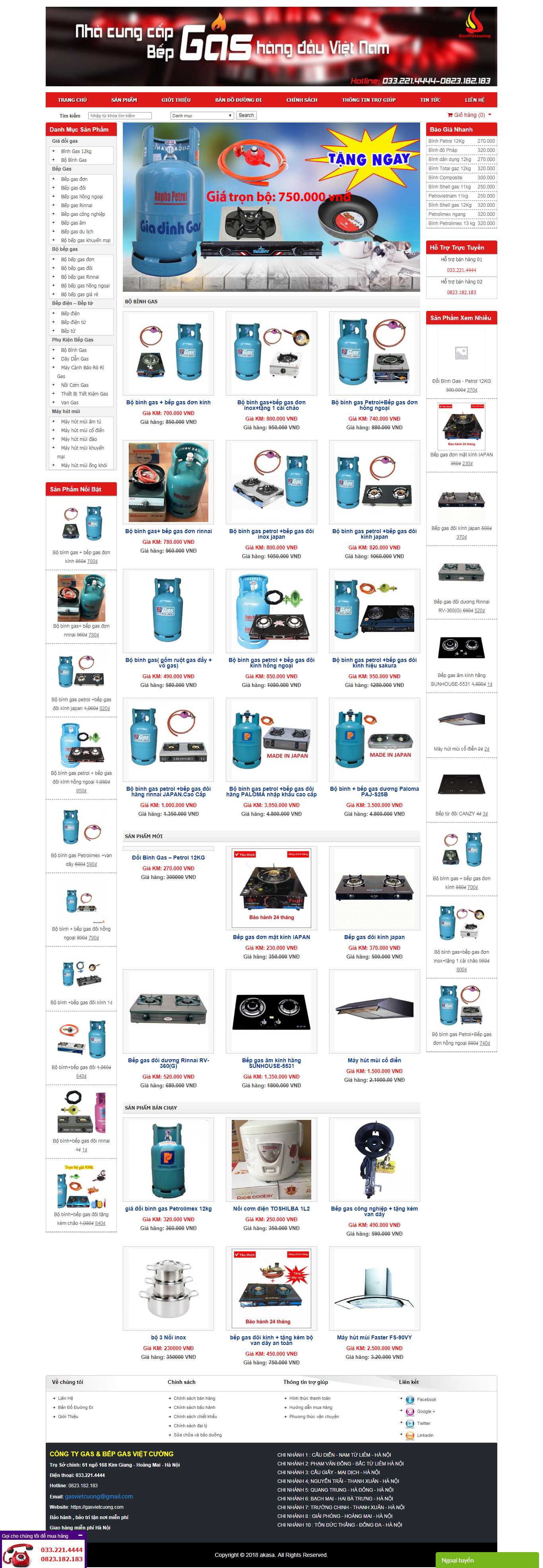 Thiết kế Web giao ga gasvietcuong.com