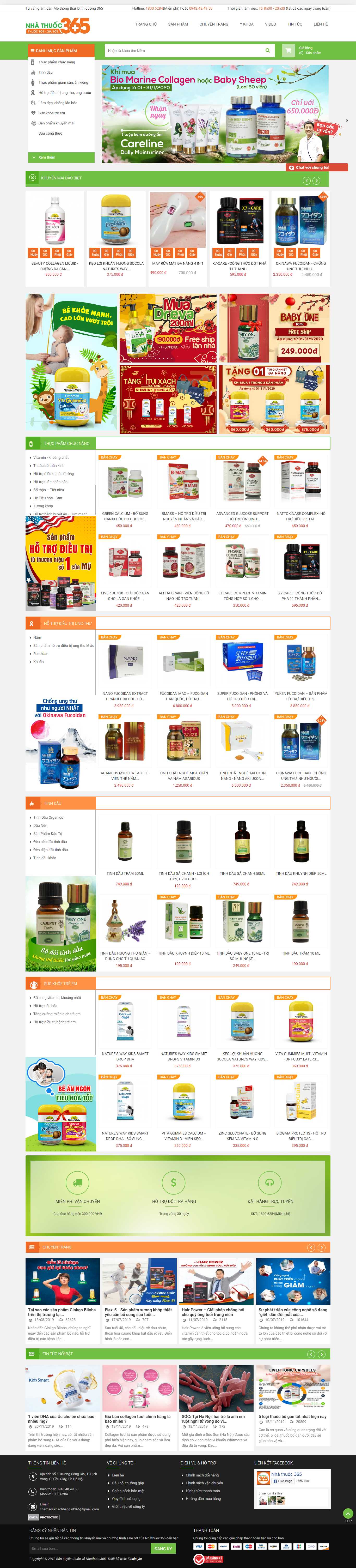 Thiết kế Web hiệu thuốc nhathuoc365.vn