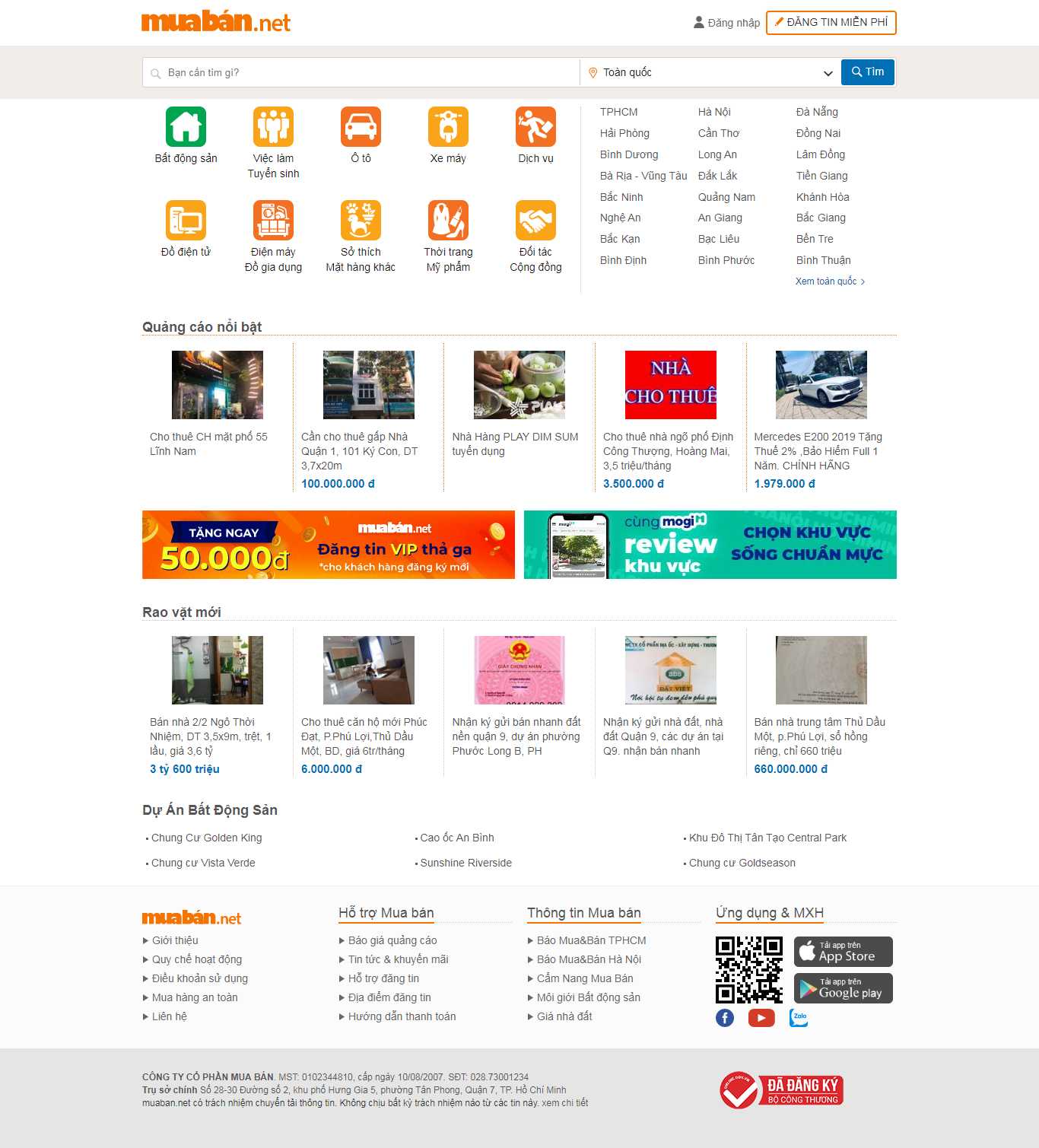 Thiết kế Web bất động sản muaban.net