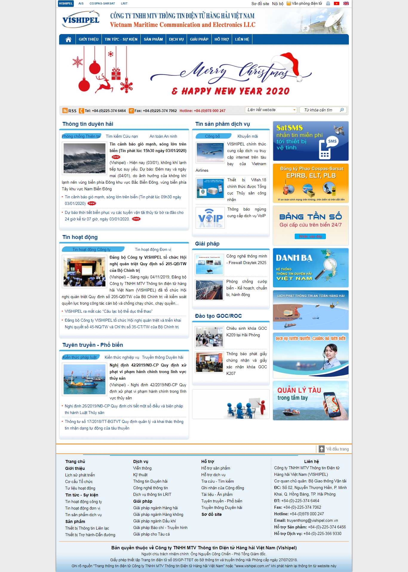 Thiết kế Web hàng hải vishipel.com.vn