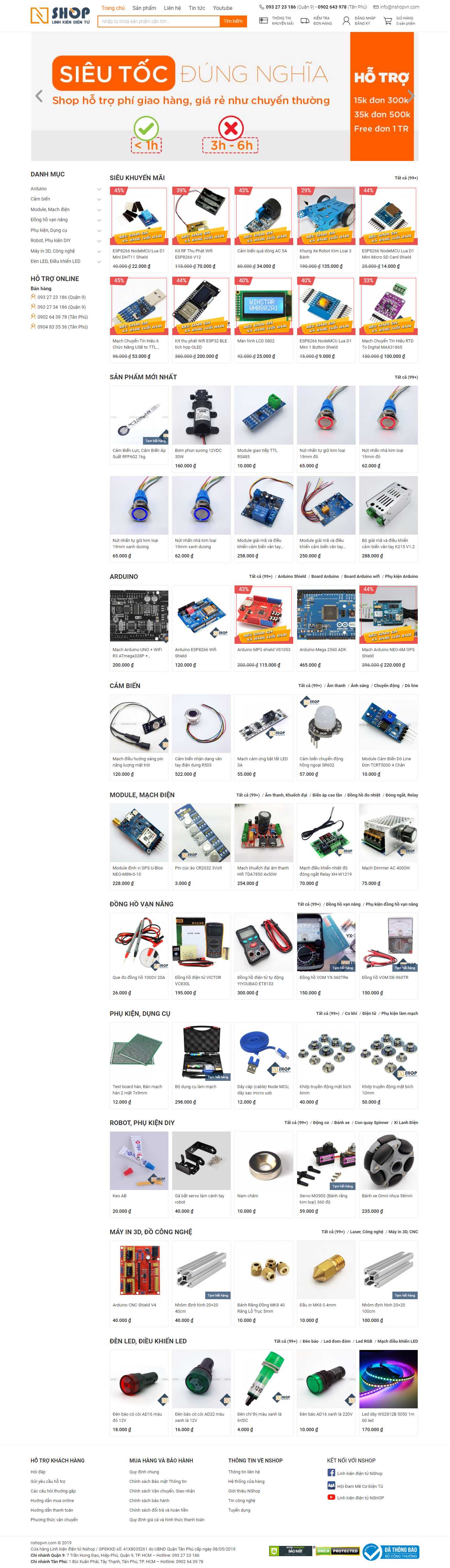 Thiết kế Web điện tử nshopvn.com