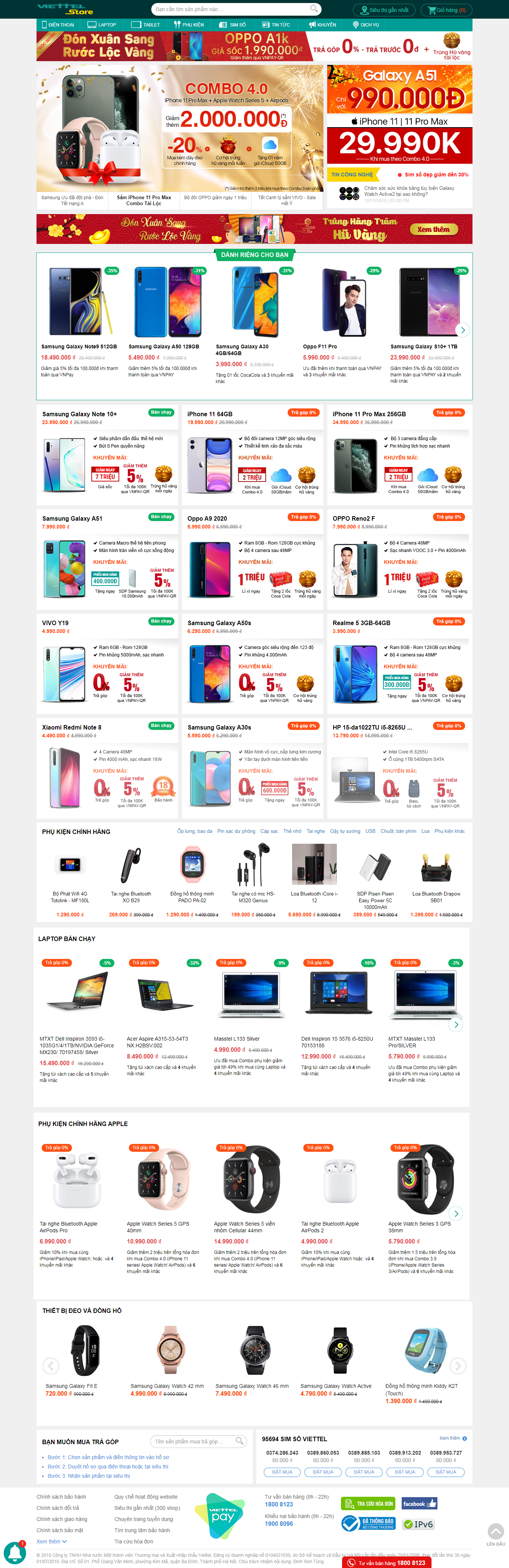 Thiết kế Web bán điện đoại di động viettelstore.vn