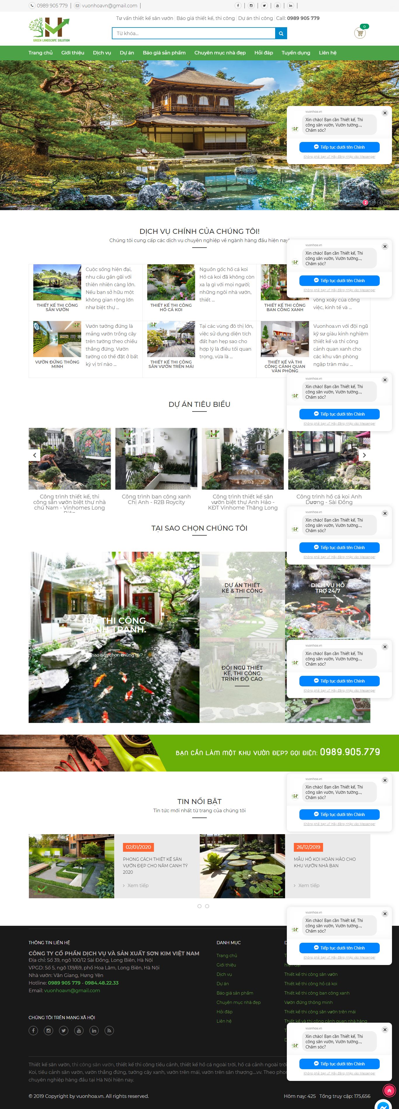 Thiết kế Web cây cảnh vuonhoa.vn