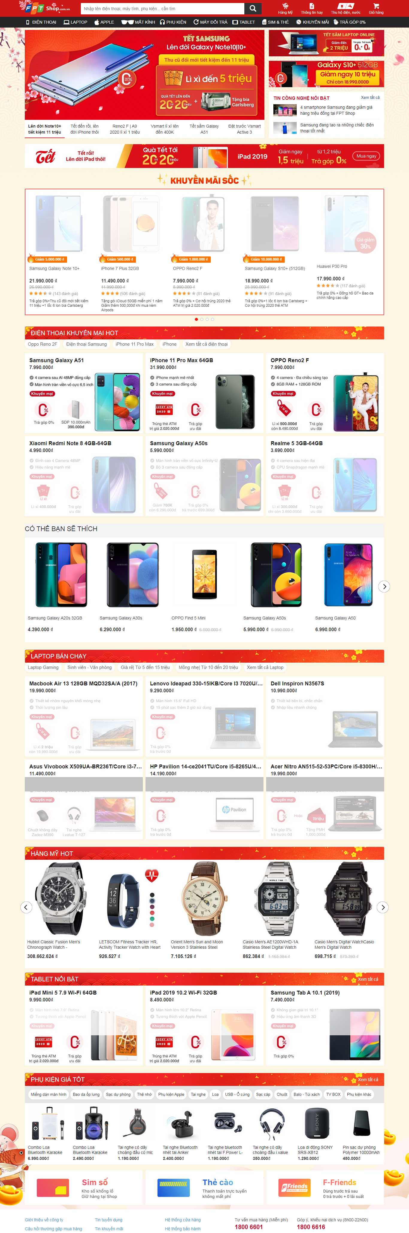 Thiết kế Web cao cấp fptshop.com.vn