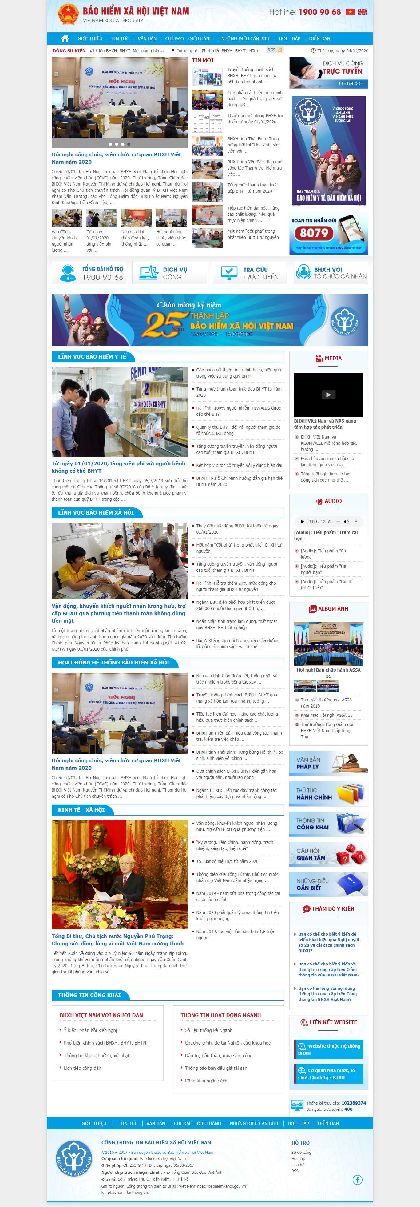 Thiết kế Web nhà nước baohiemxahoi.gov.vn