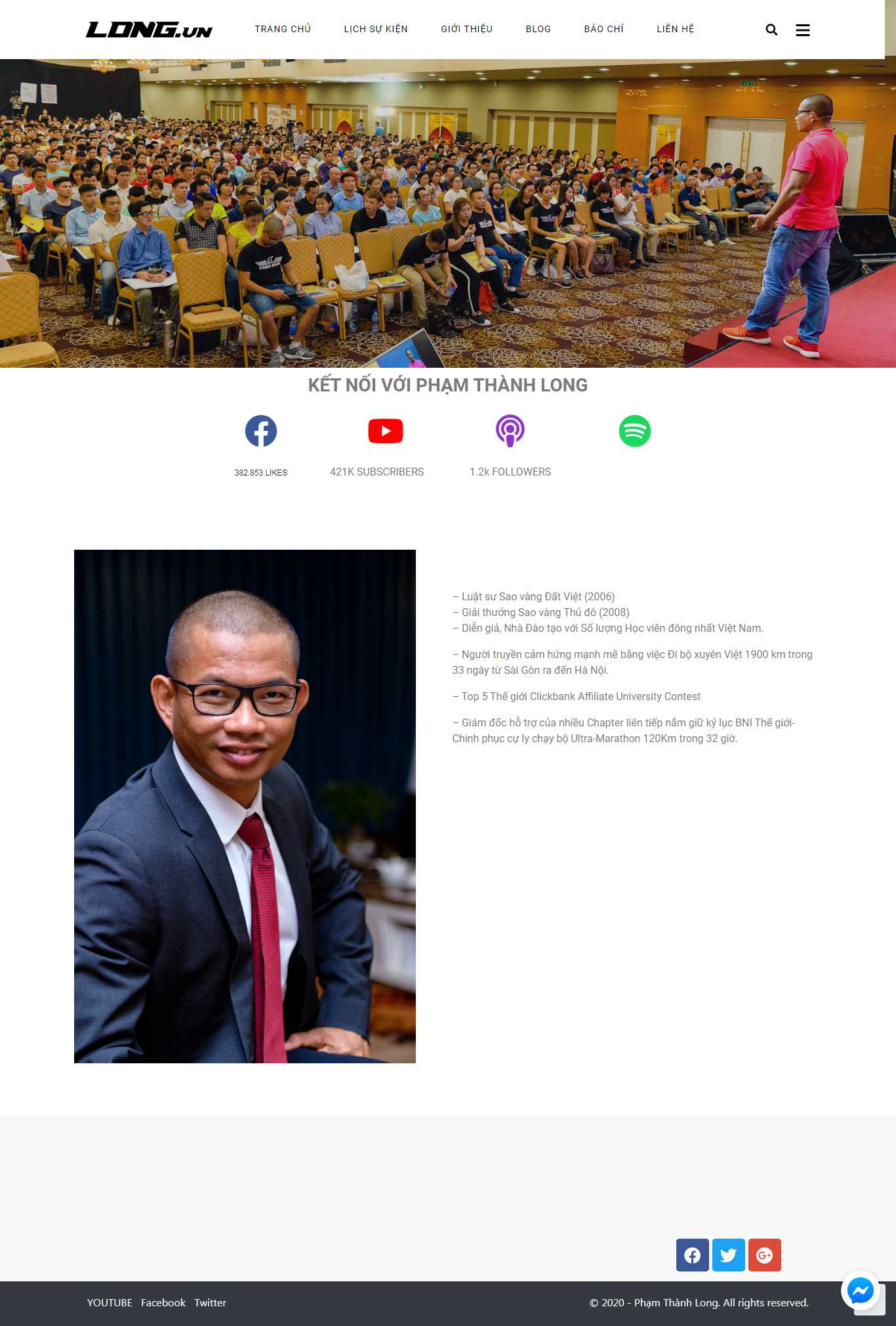 Thiết kế Web người nổi tiếng long.vn