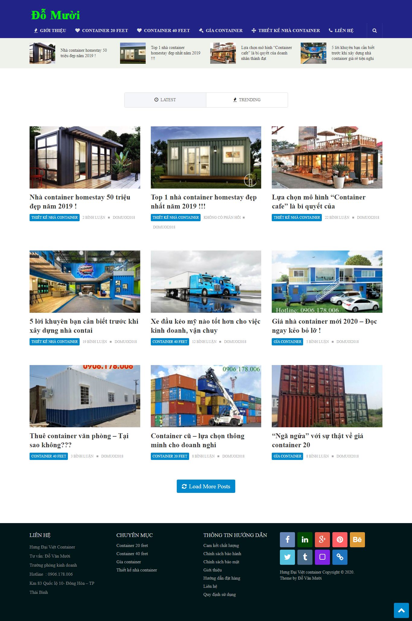 Thiết kế Web mua bán container containervanphong12h.com