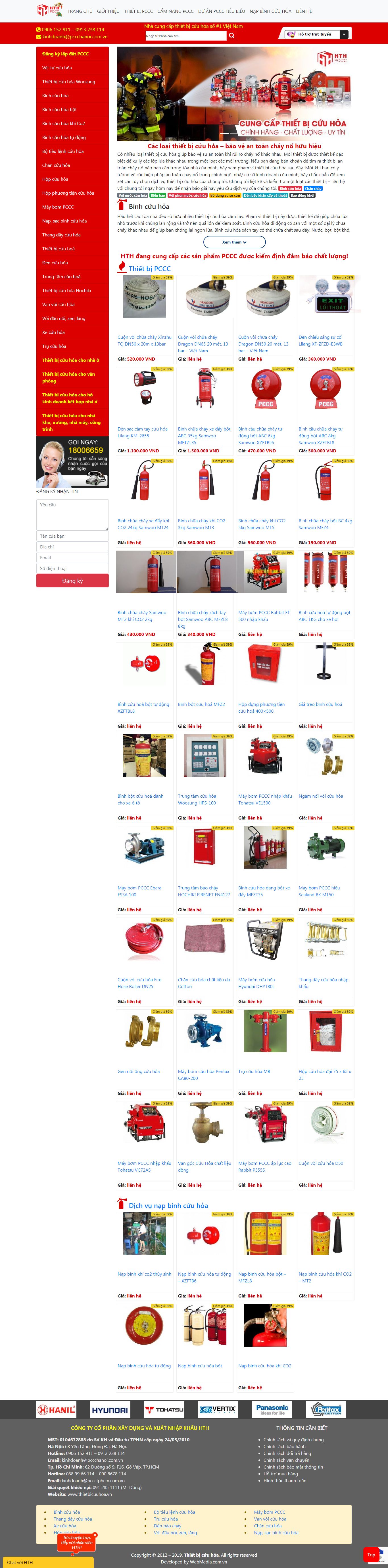 Thiết kế Web phòng cháy, chữa cháy thietbicuuhoa.vn