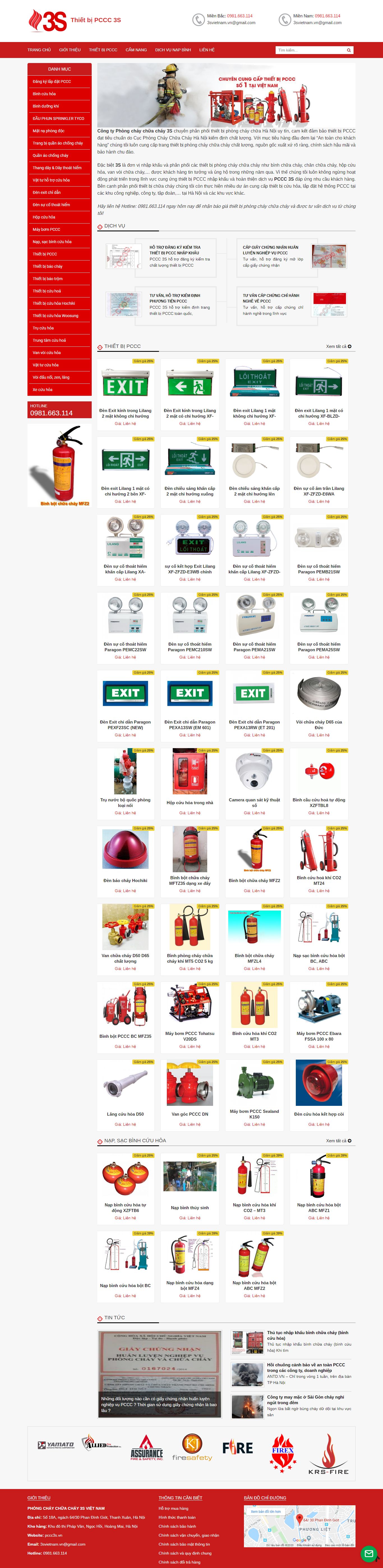 Thiết kế Web phòng cháy, chữa cháy pccc3s.vn