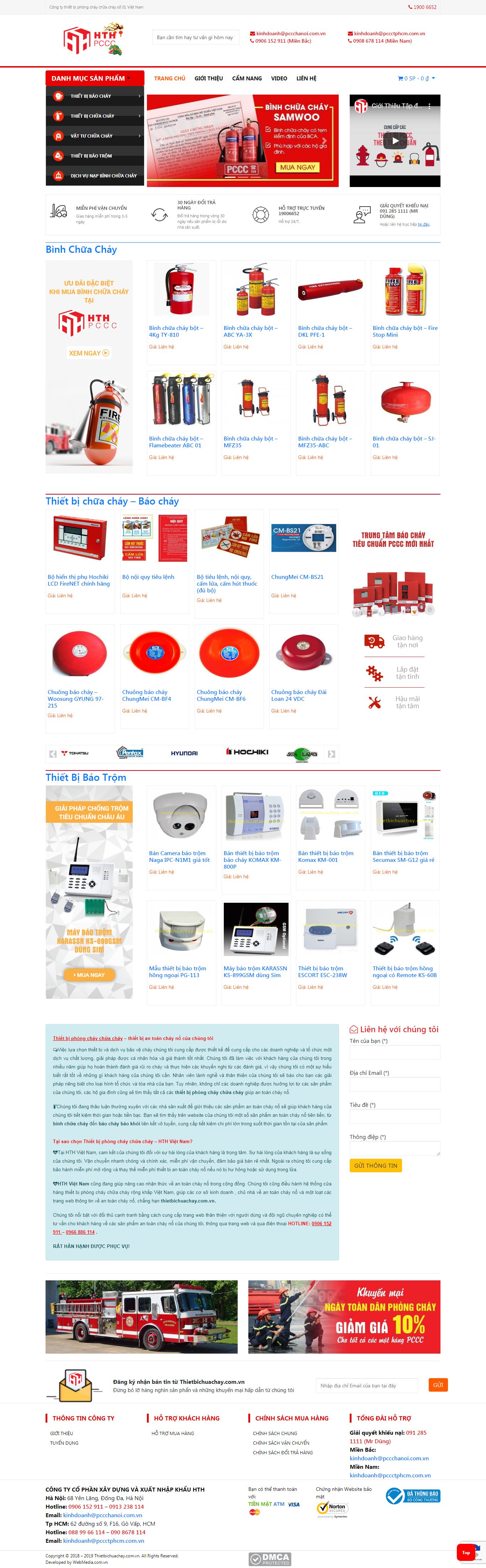 Thiết kế Web phòng cháy, chữa cháy thietbichuachay.com.vn