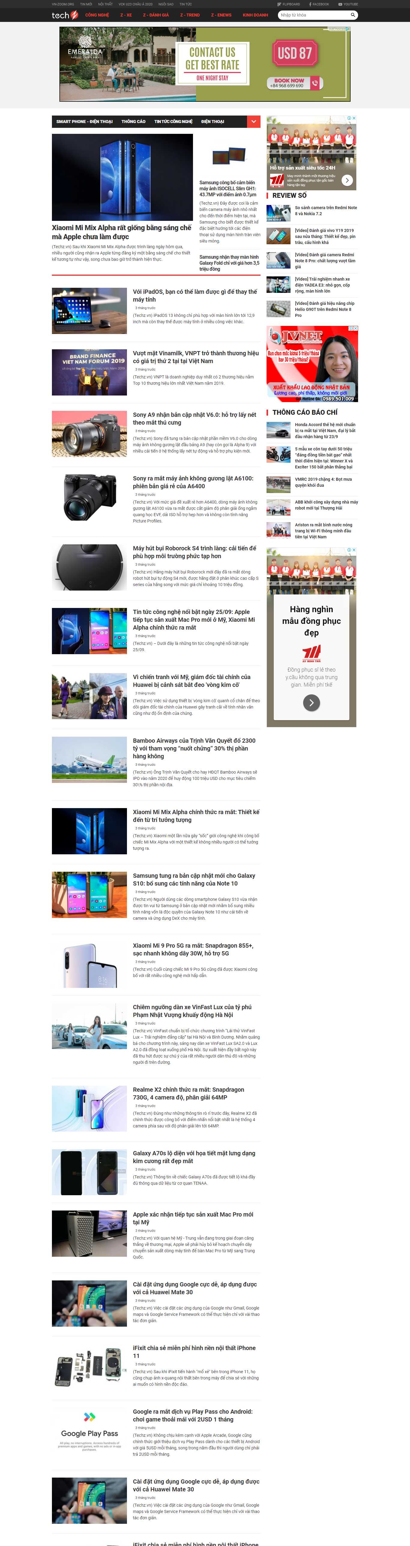 Thiết kế Web công nghệ thông tin techz.vn