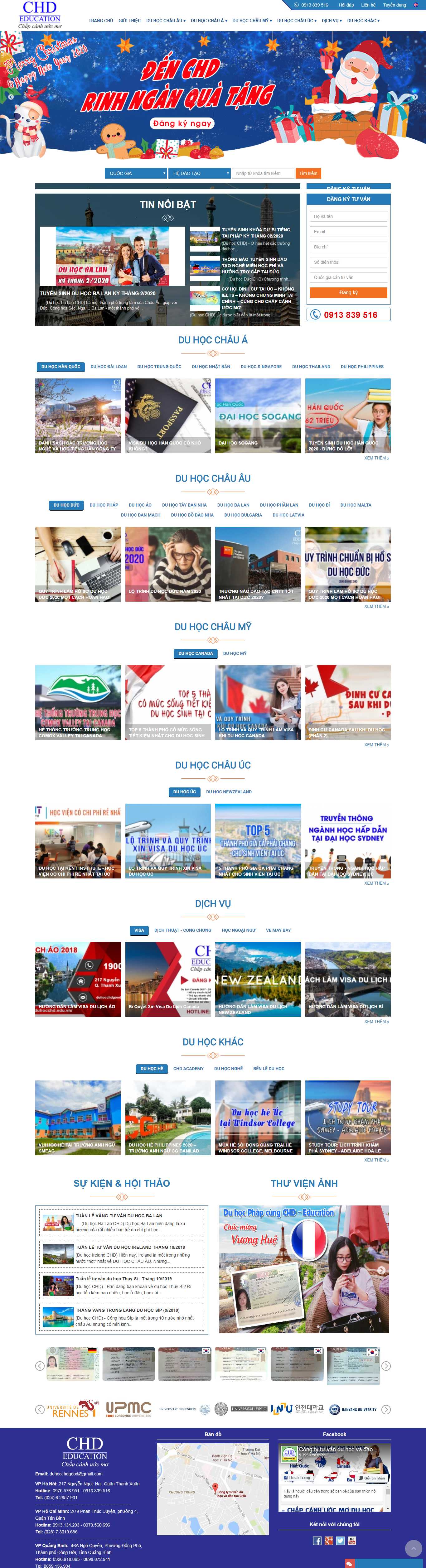 Thiết kế Web du học anh duhocchd.edu.vn