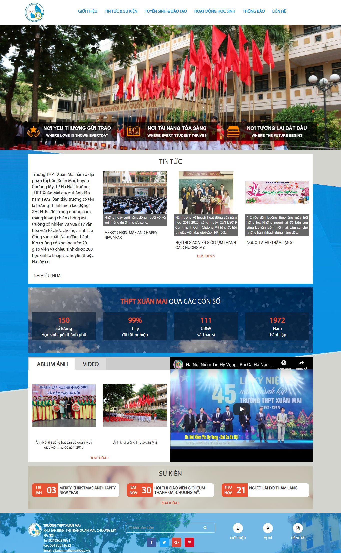 Thiết kế Web trung học phổ thông thptxuanmai.edu.vn