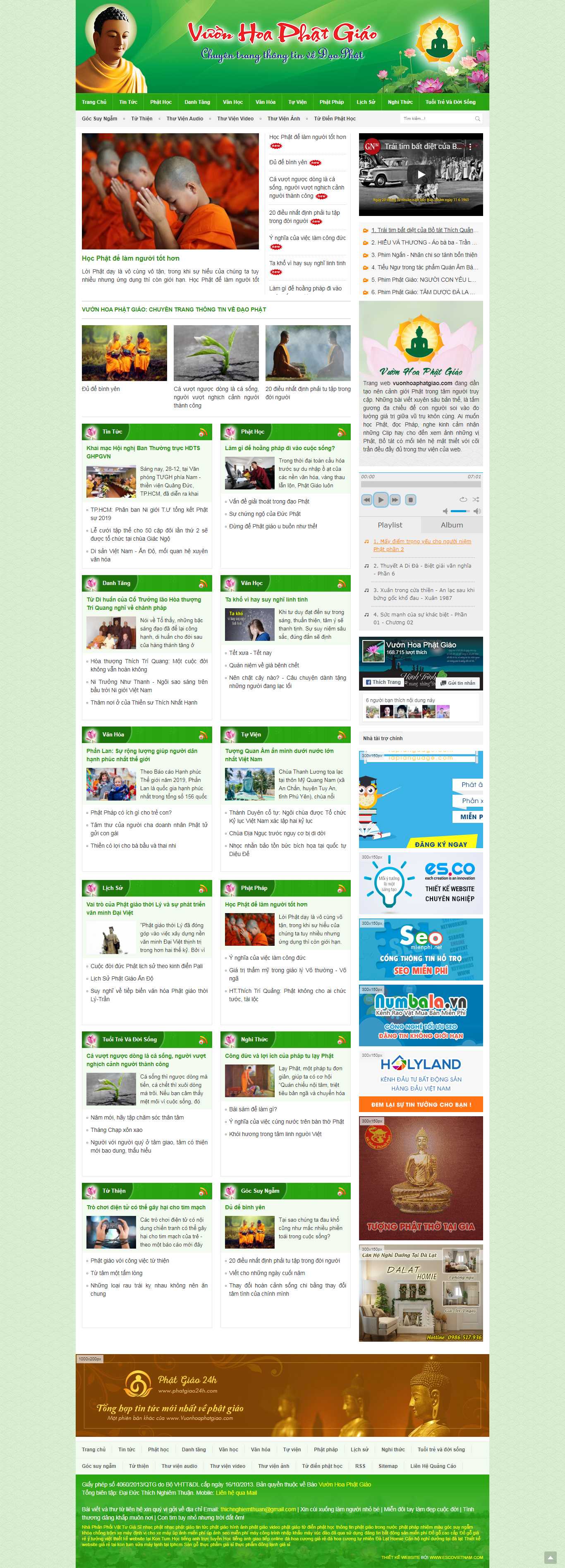 Thiết kế Web phật giáo vuonhoaphatgiao.com