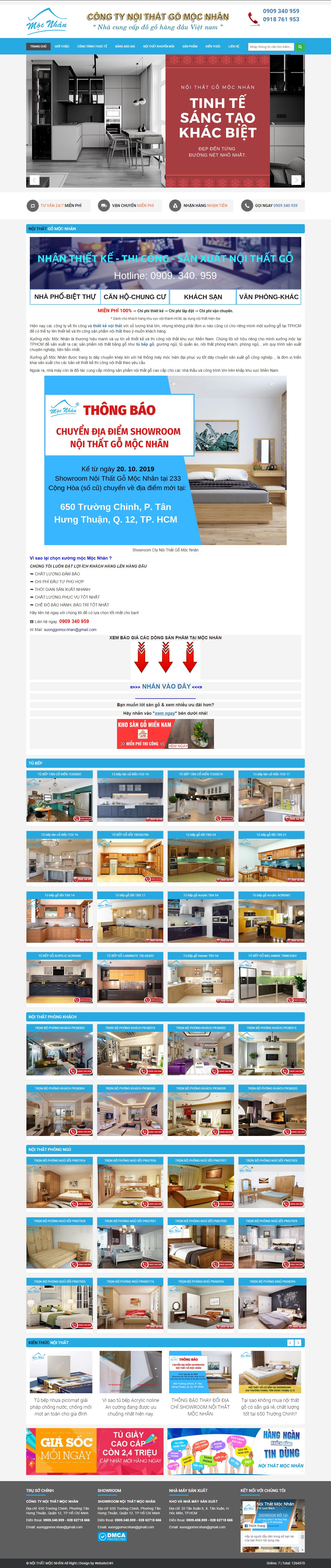 Thiết kế Web xưởng gỗ xuongmocmiennam.com