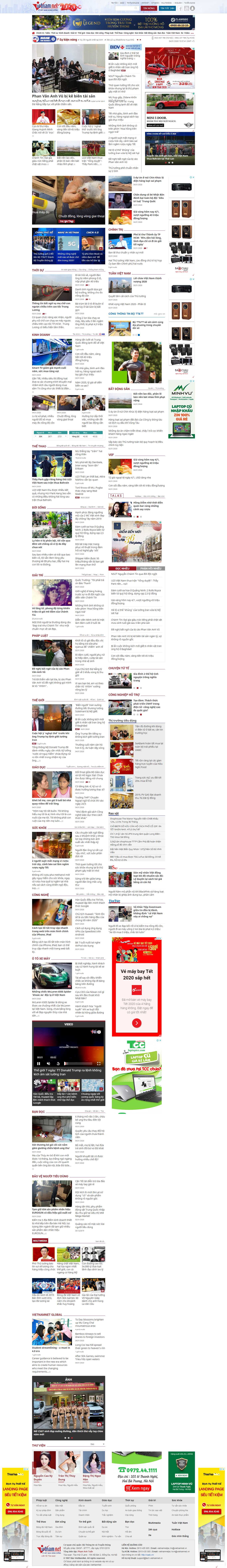 Thiết kế Web báo điện tử vietnamnet.vn