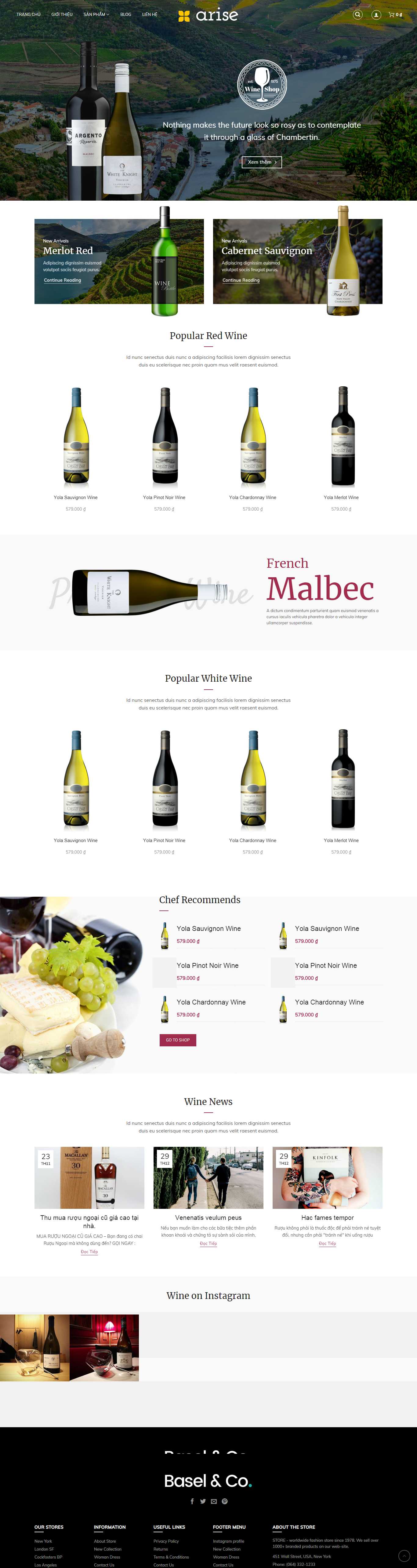 Thiết kế Web bán rượu bia thumuaruoucu.com