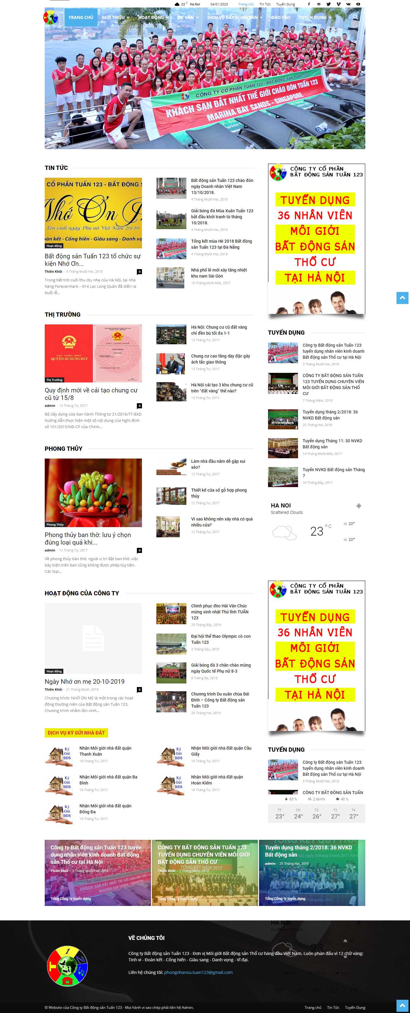 Thiết kế Web sàn giao dịch hcm.bdstuan123.com