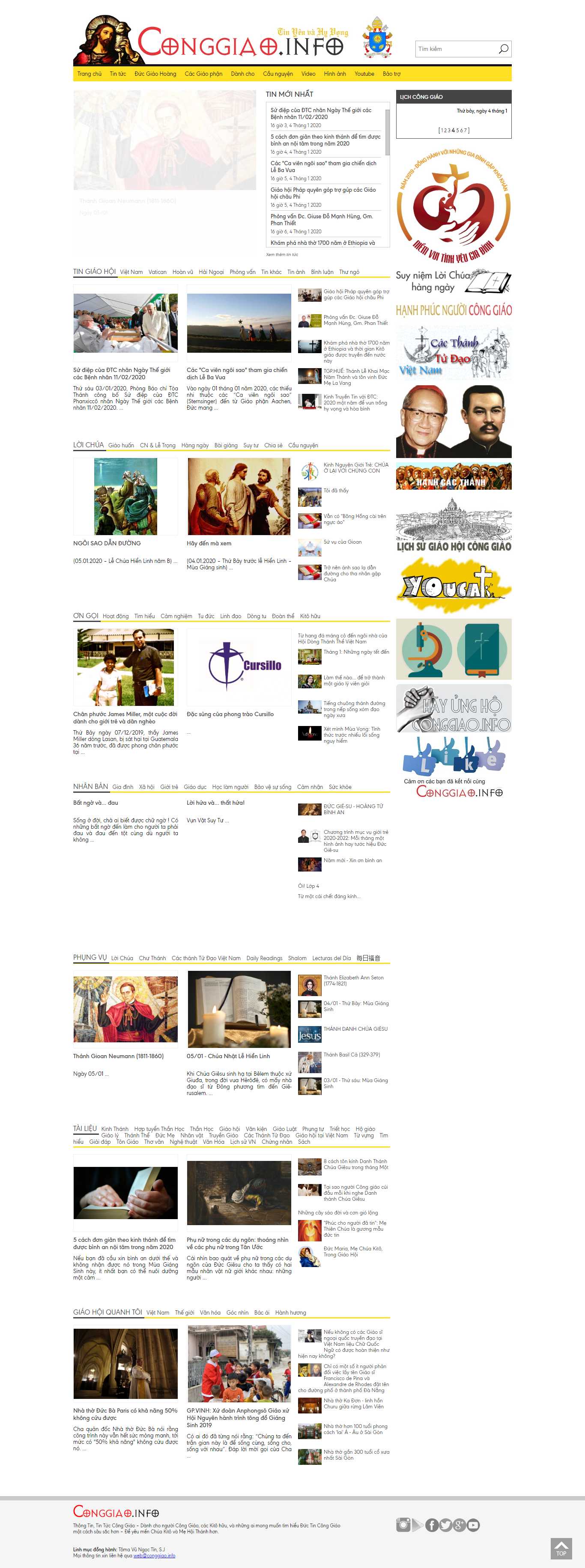 Thiết kế Web công giáo conggiao.info