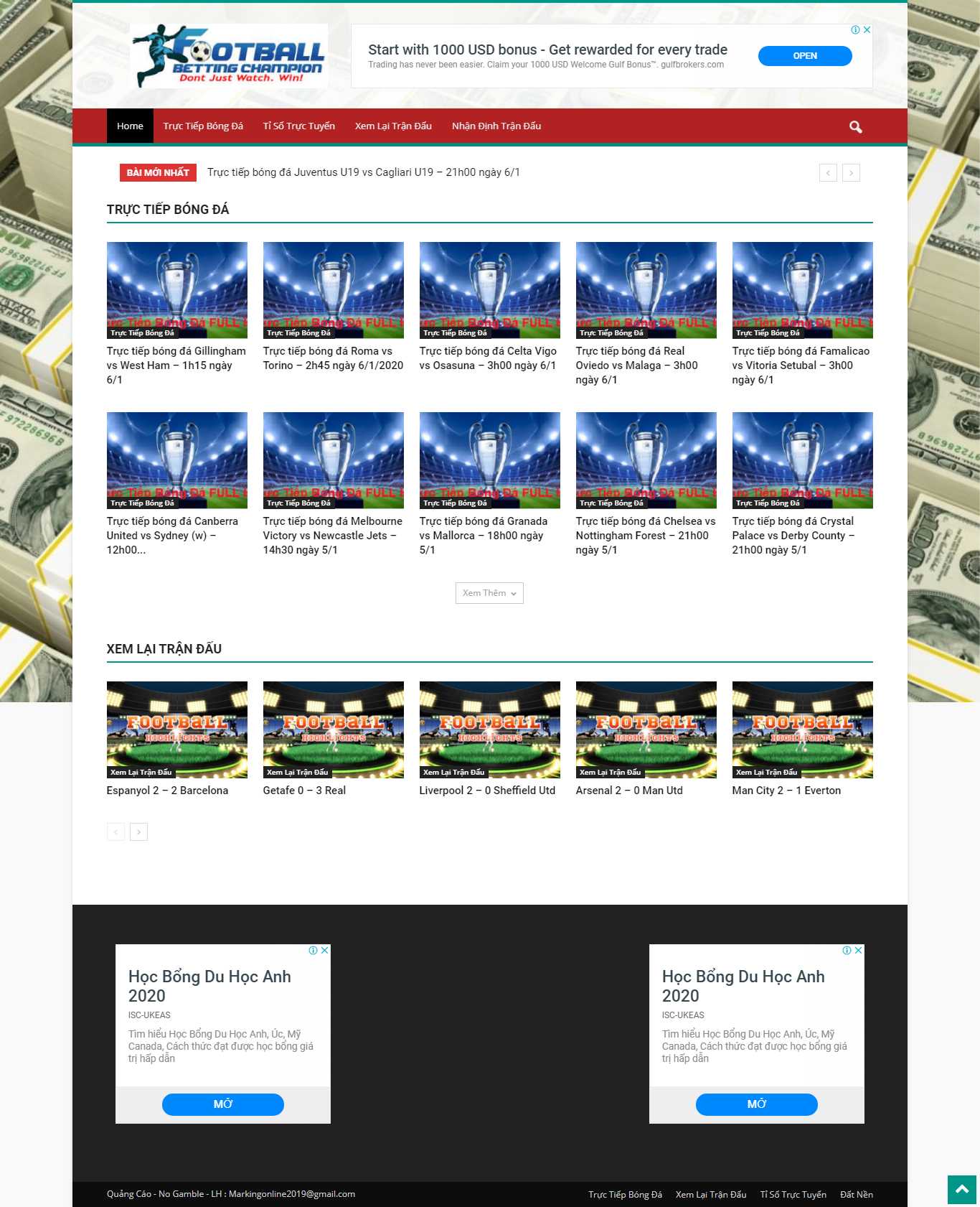 Thiết kế Web bóng đá cado789.com