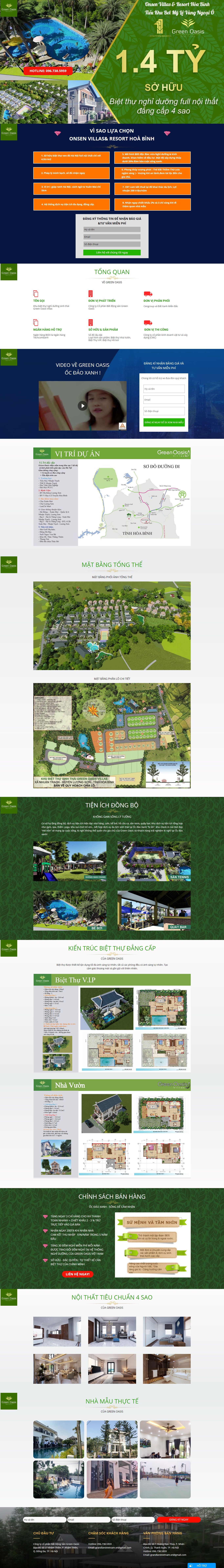 Thiết kế Web biệt thự, nghỉ dưỡng datnenvendo.net