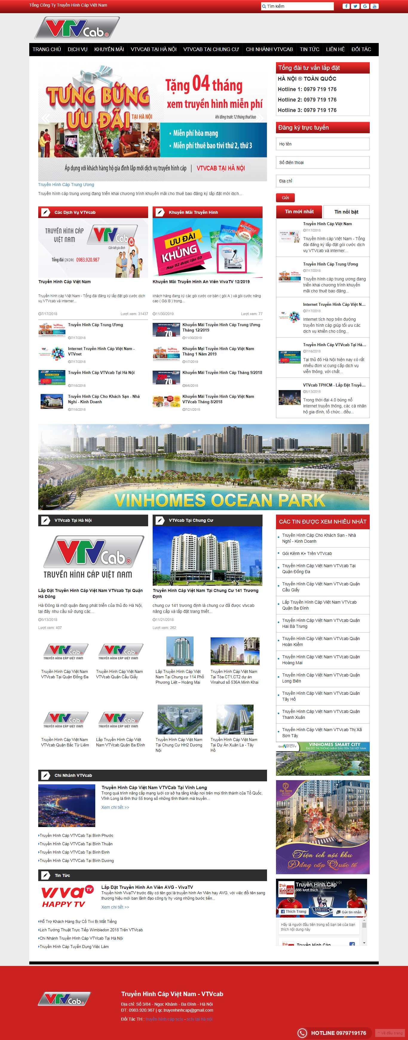 Thiết kế Web truyền hình truyenhinhcapvietnam.org