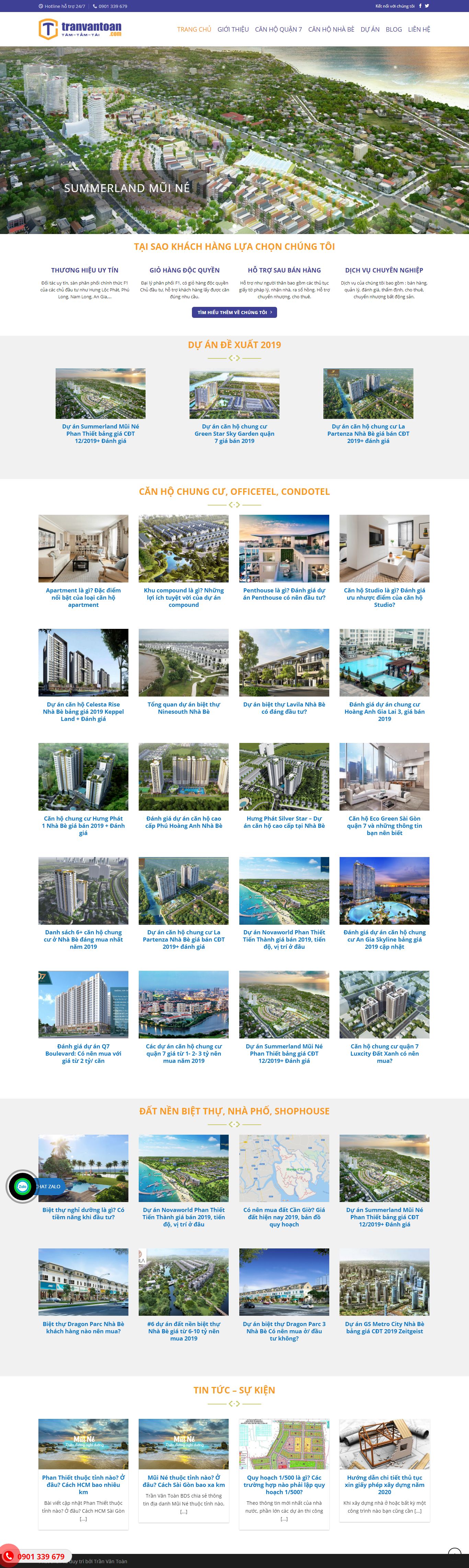 Thiết kế Web biệt thự, nghỉ dưỡng tranvantoan.com