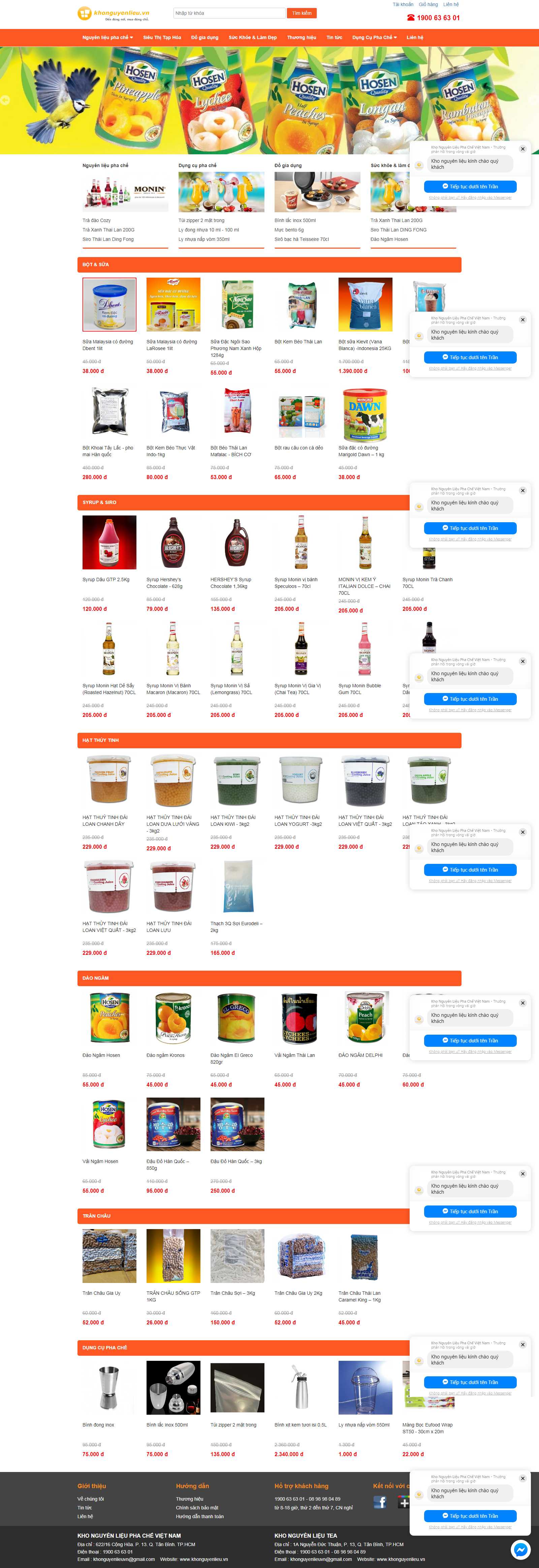 Thiết kế Web bán đồ ăn vặt khonguyenlieu.vn