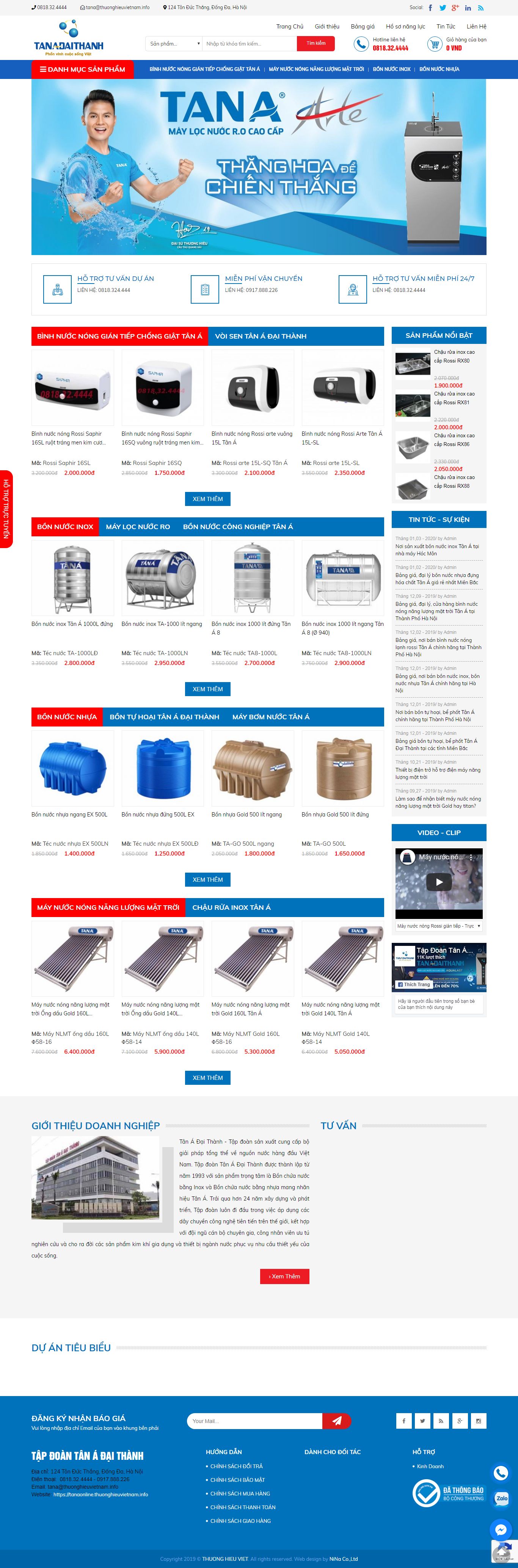 Thiết kế Web bán máy năng lượng mặt trời tanaonline.thuonghieuvietnam.info