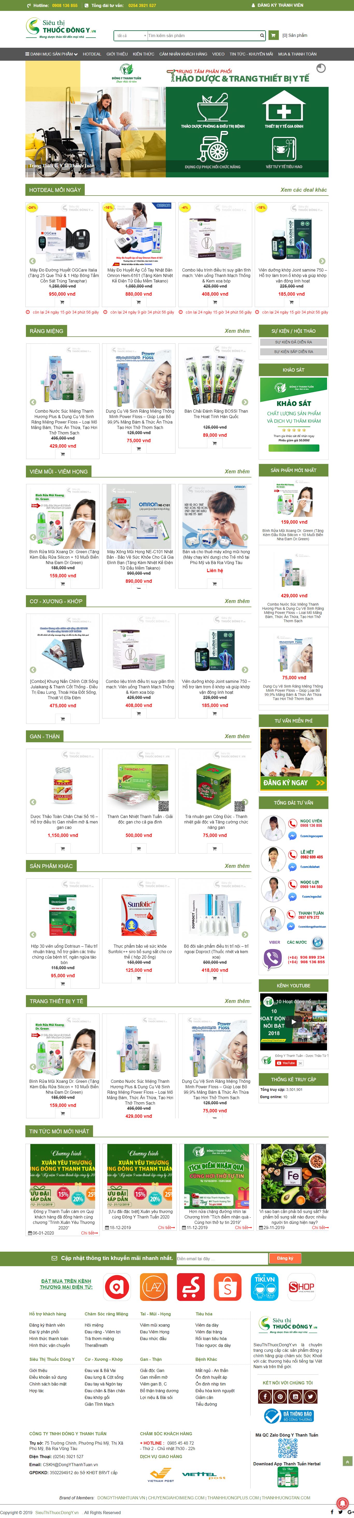 Thiết kế Web nhà thuốc đông y sieuthithuocdongy.vn