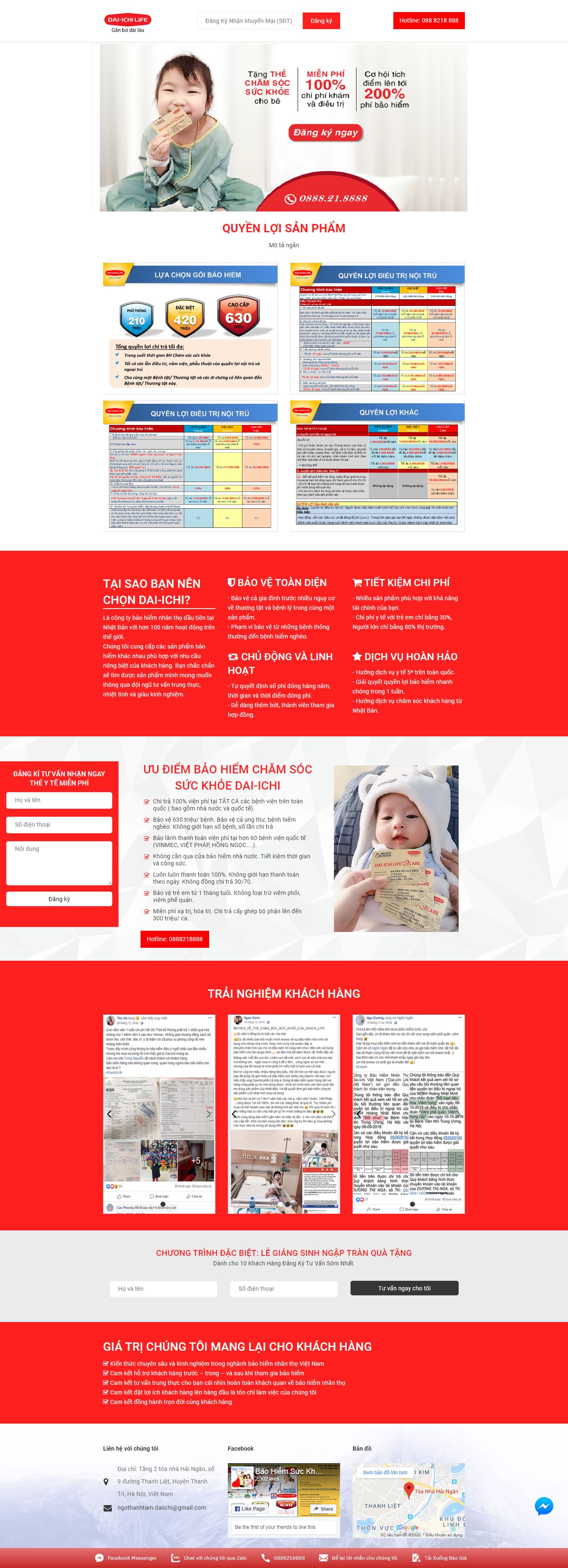 Thiết kế Web bán bảo hiểm baohiemdaiichi.vn