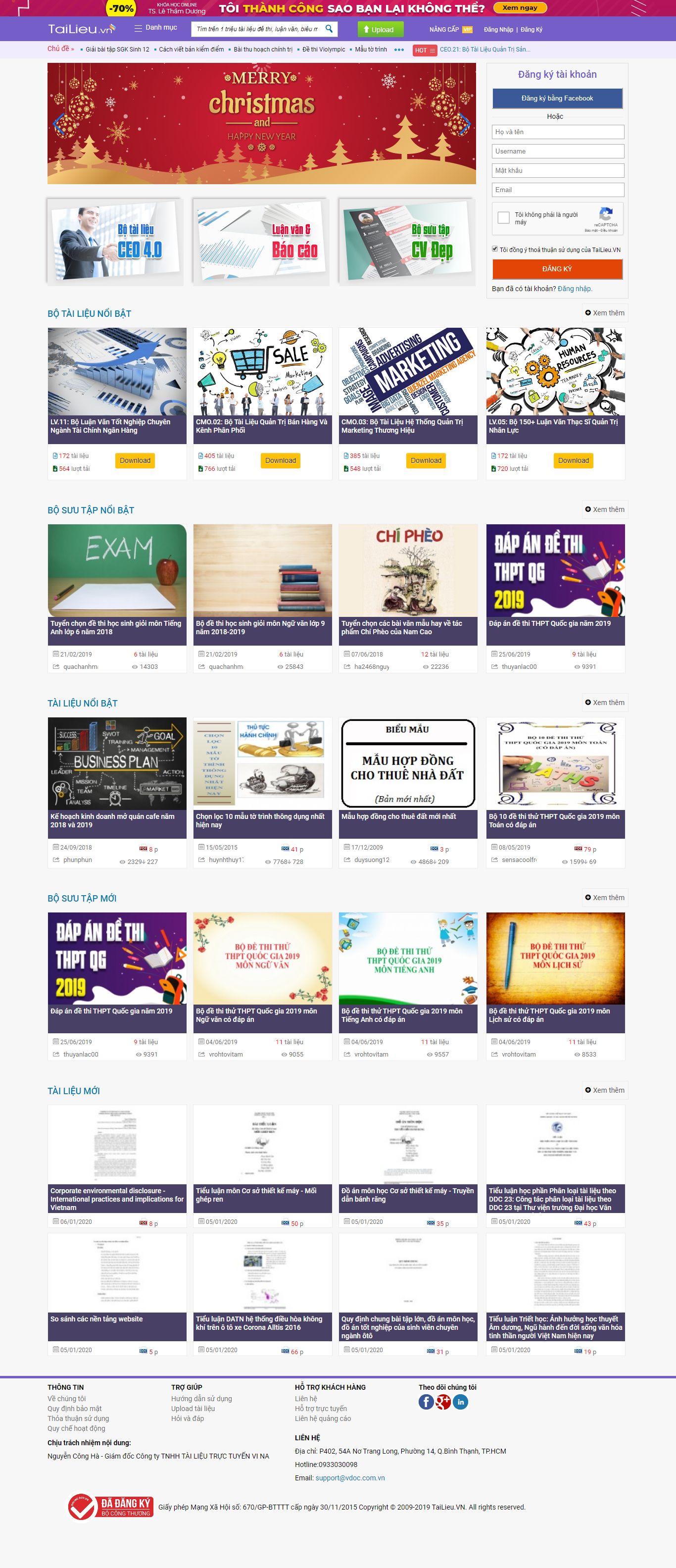 Thiết kế Web diễn đàn tailieu.vn