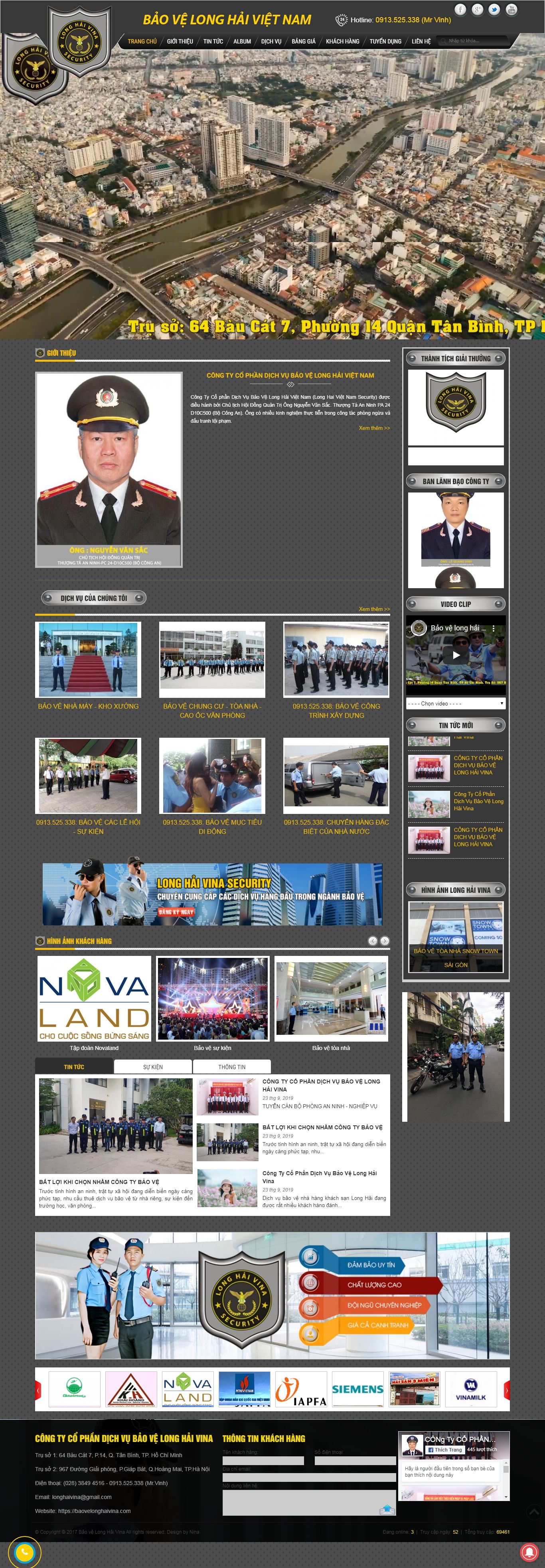 Thiết kế Web thuê vệ sĩ baovelonghaivina.com