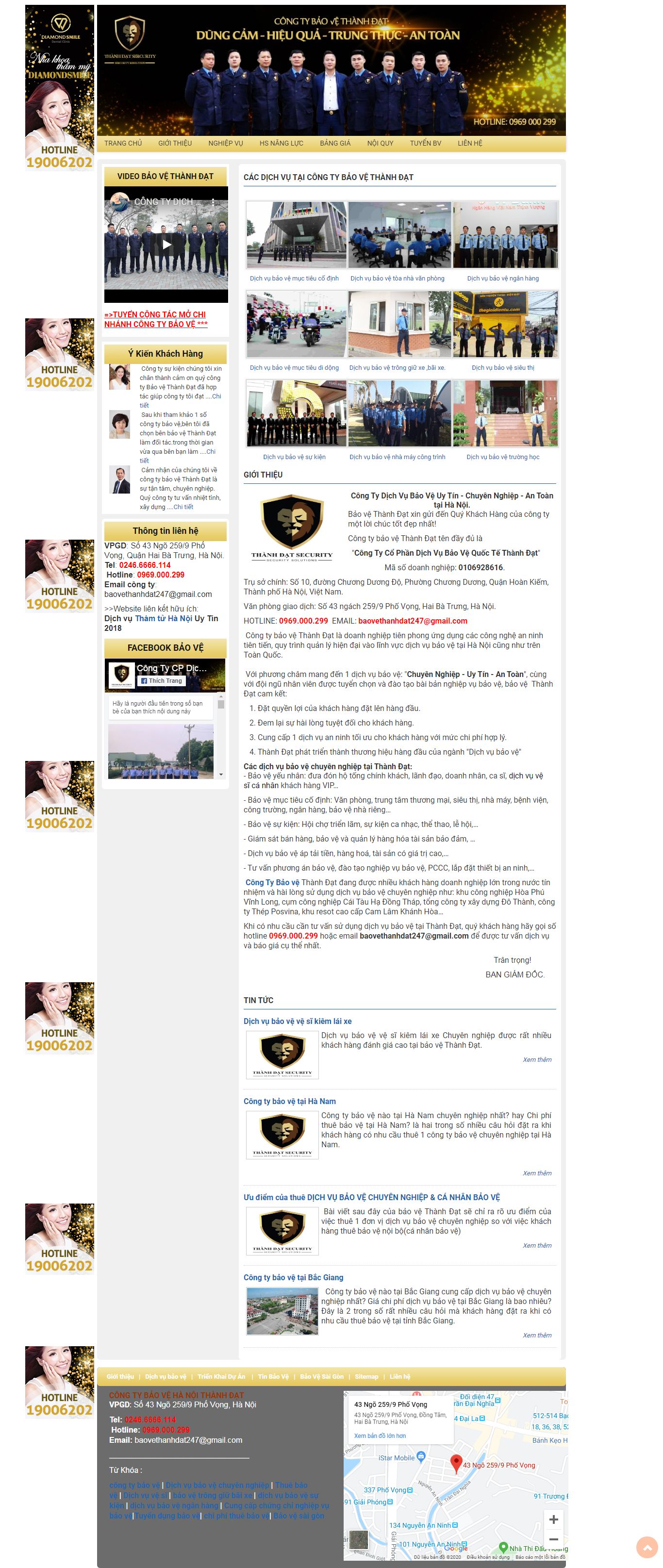 Thiết kế Web thuê vệ sĩ baovethanhdat.net