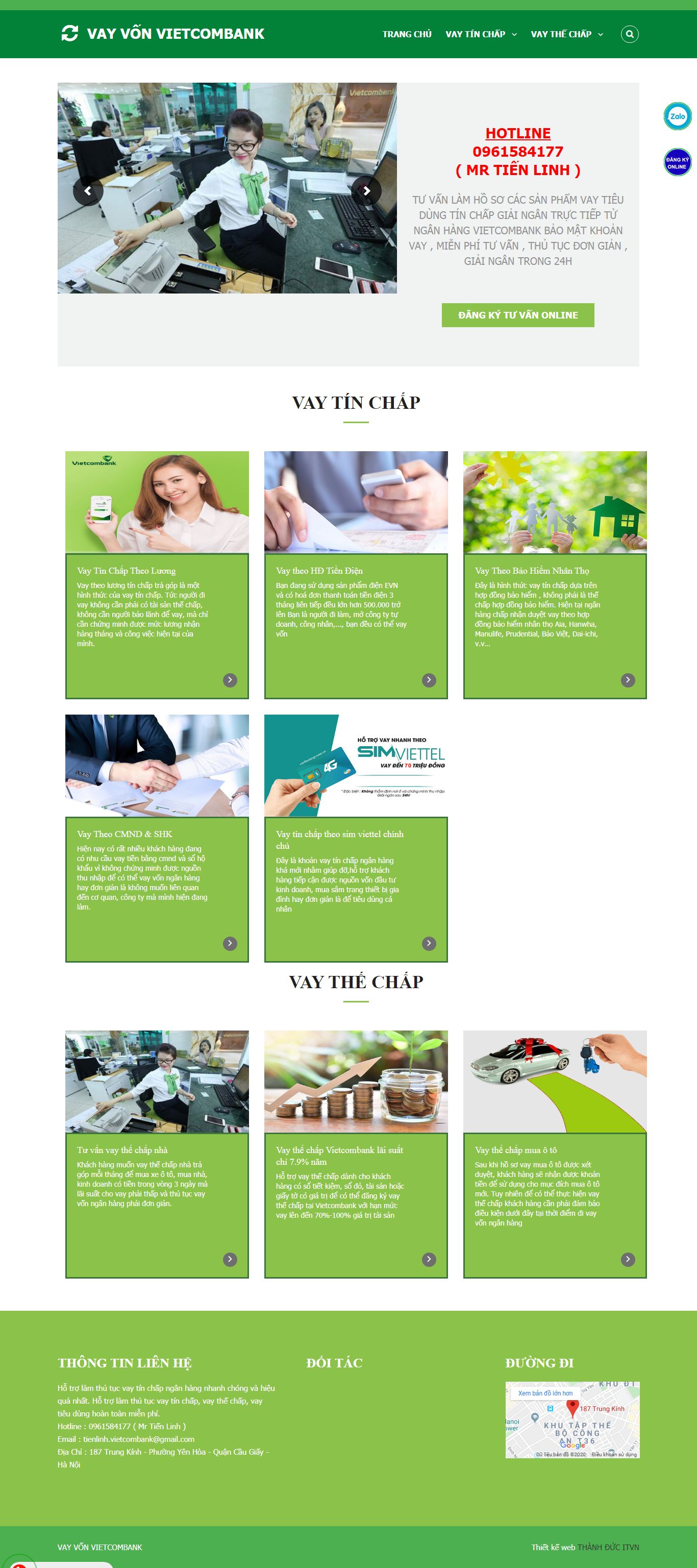 Thiết kế Web vay vốn tín dụng ngân hàng vayvon-nganhangvietcombank.com.vn