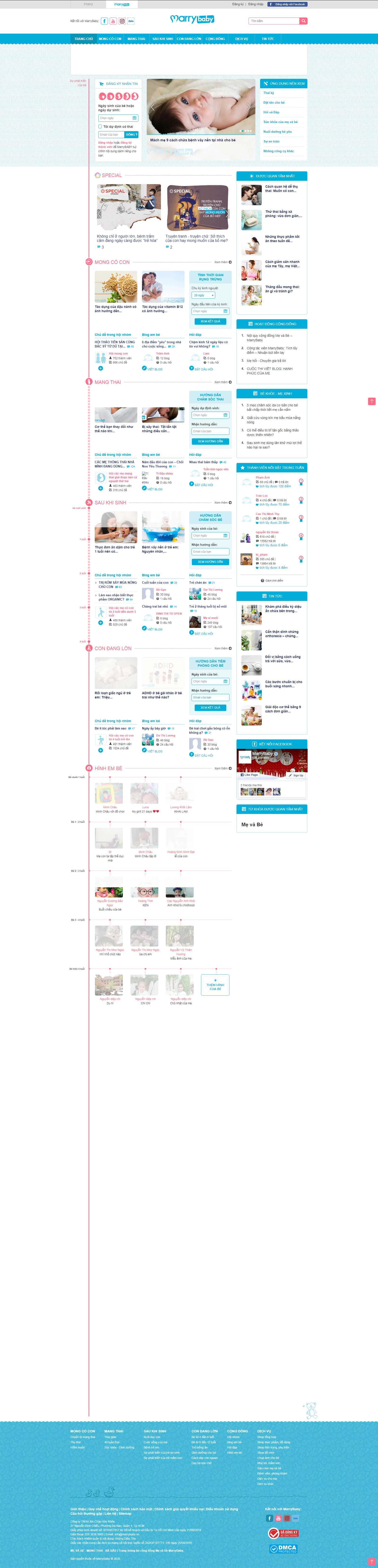 Thiết kế Web diễn đàn marrybaby.vn