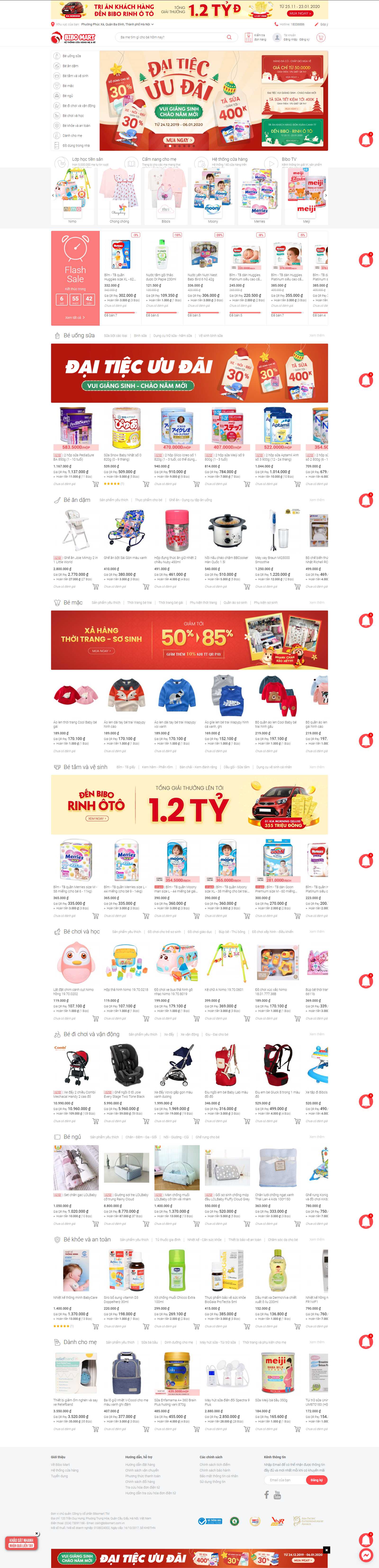 Thiết kế Web cửa hàng bibomart.com.vn