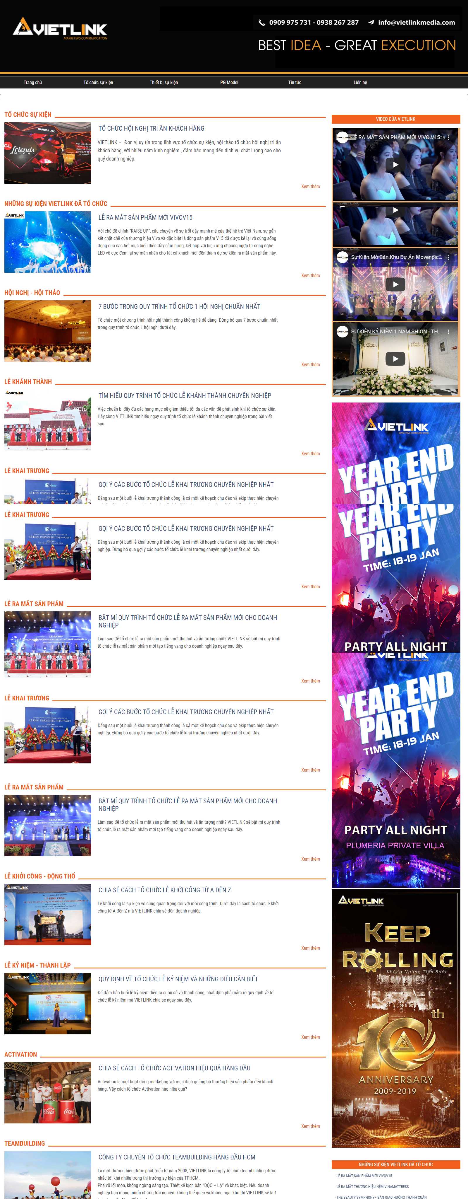 Thiết kế Web hội thảo tochucsukienpro.com