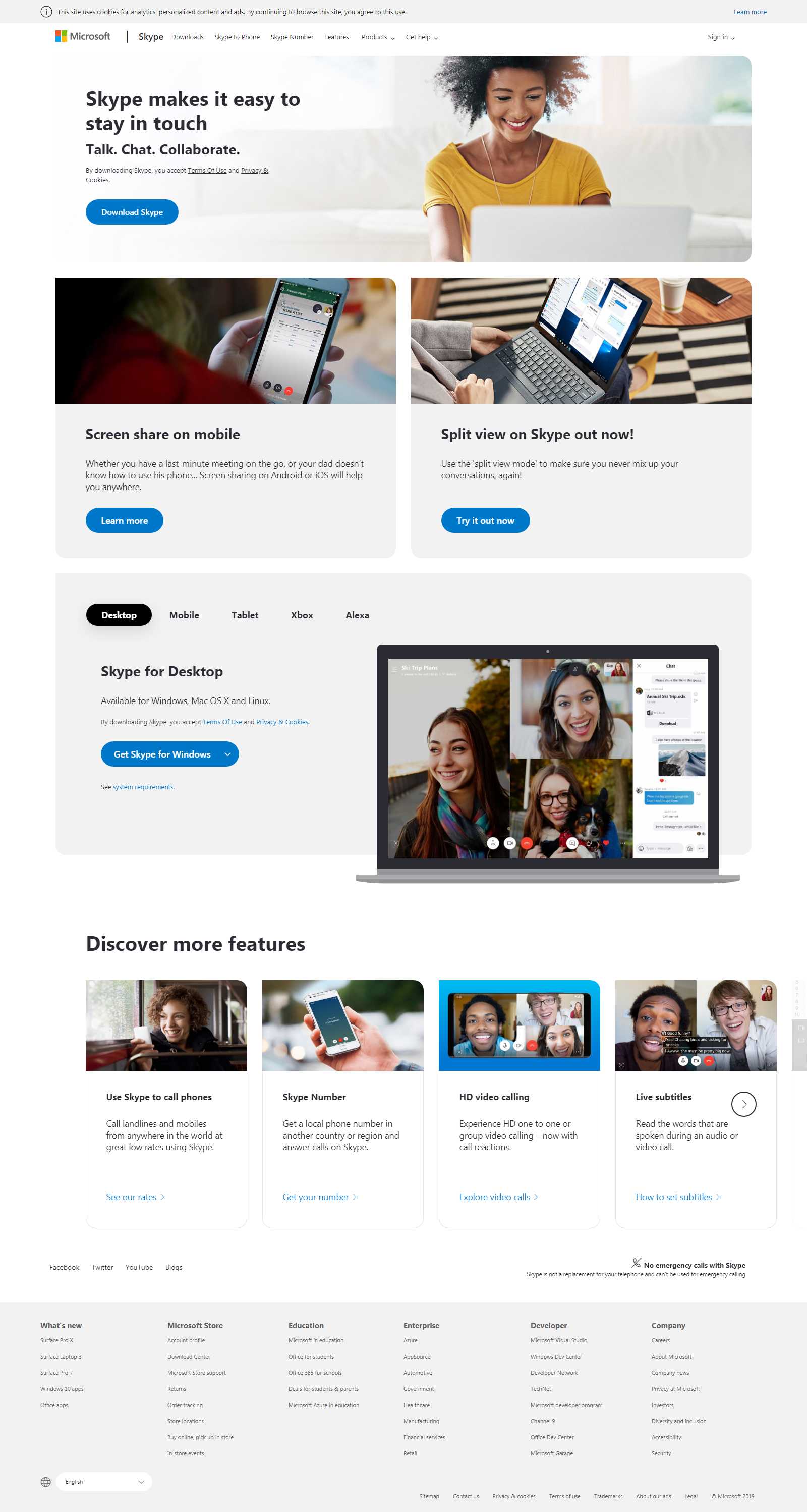 Thiết kế Web mạng xã hội skype.com