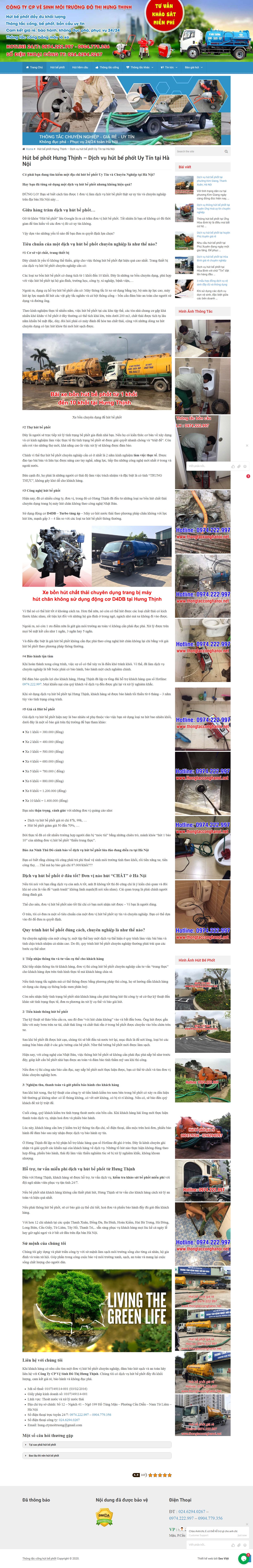 Thiết kế Web dịch vụ thông tắc công thongtacconghanoi.net