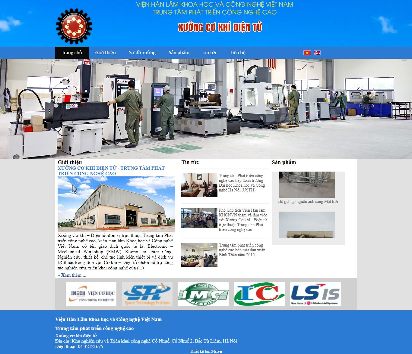 Thiết kế Web xưởng cơ khí emw-htd.com